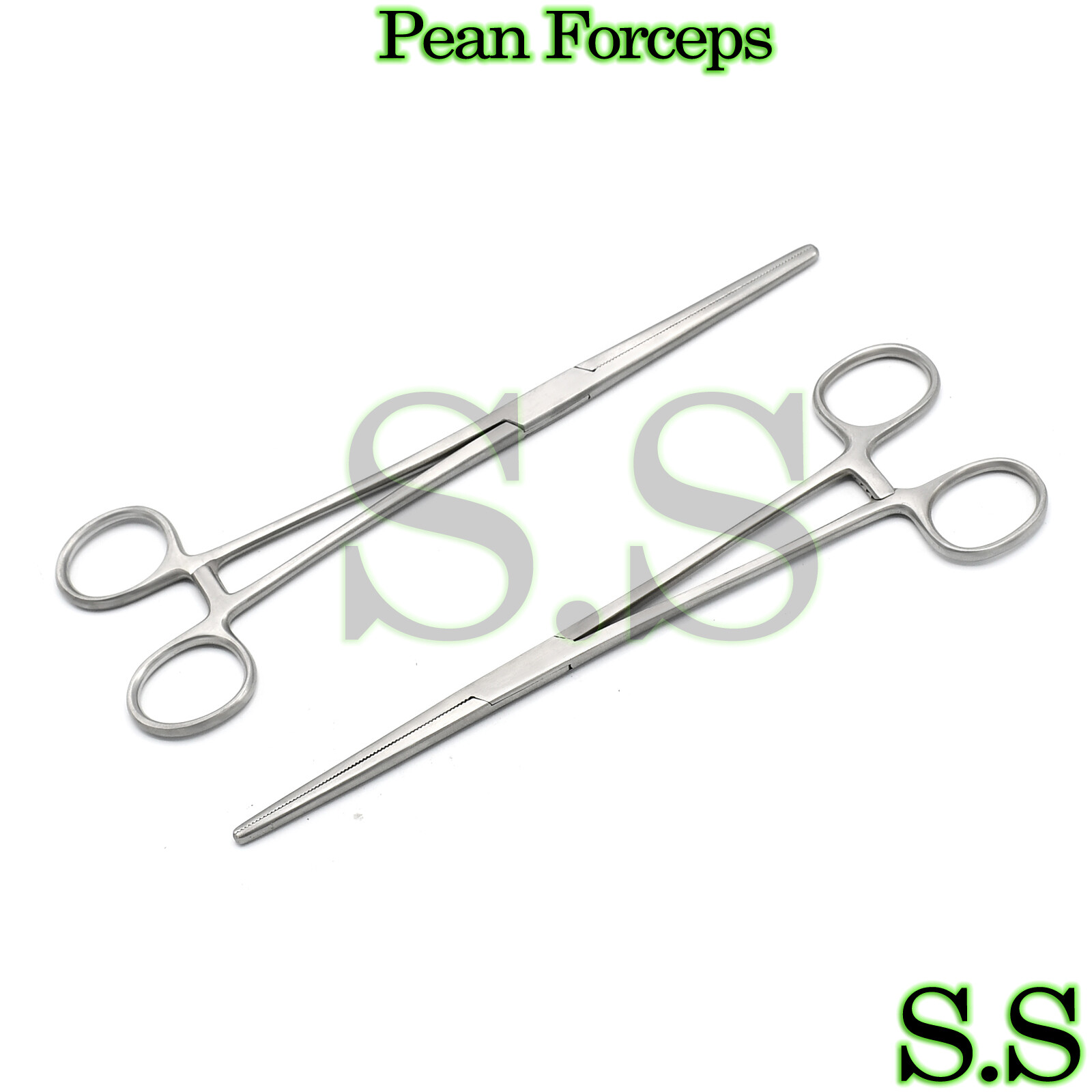 2 Pcs 8" Pean Hemostat Locking Forceps Straight - Stainless Steel