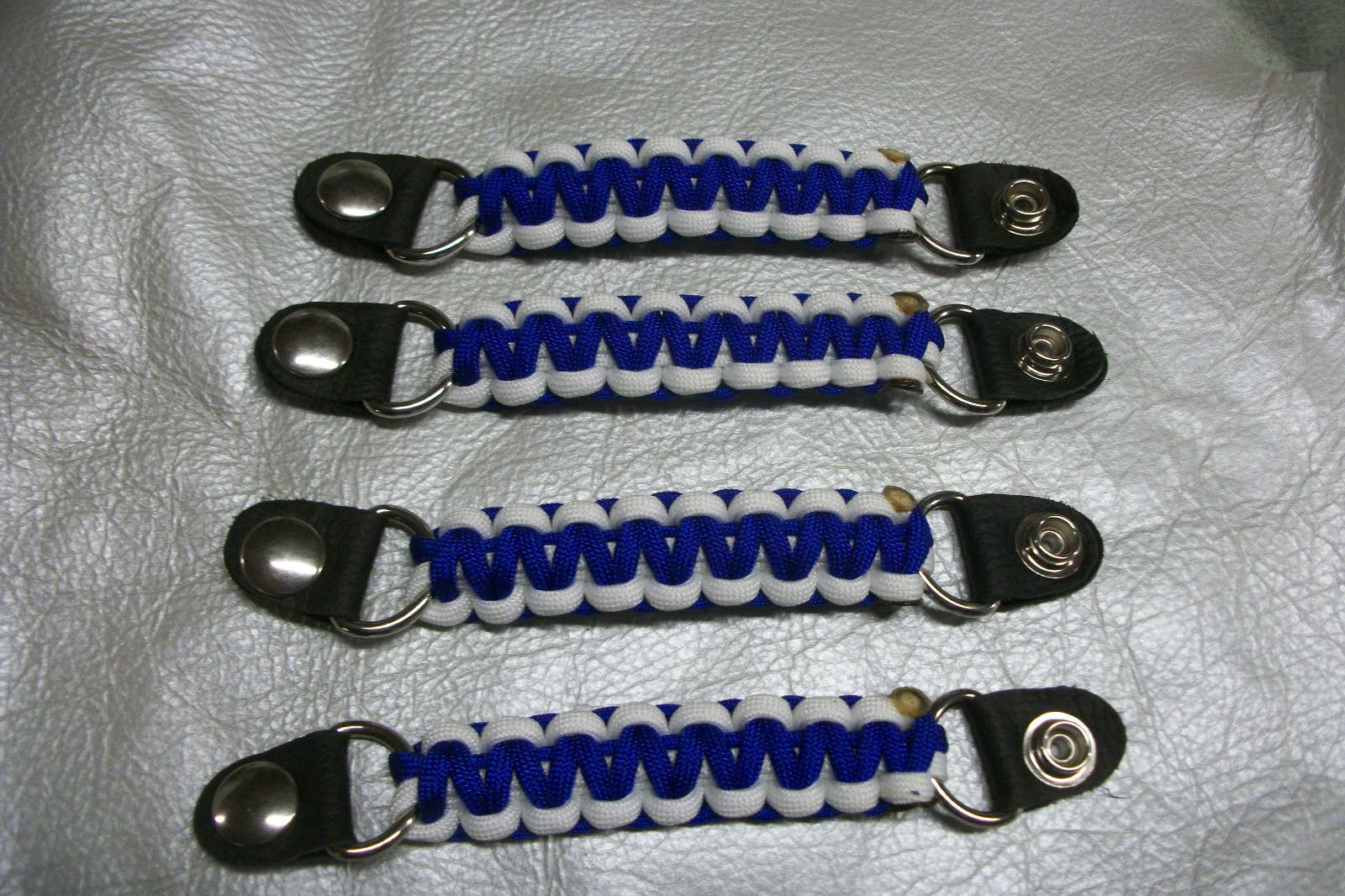 Vest extenders Blue and White para cord lightweight but STRONG!! By Stitch