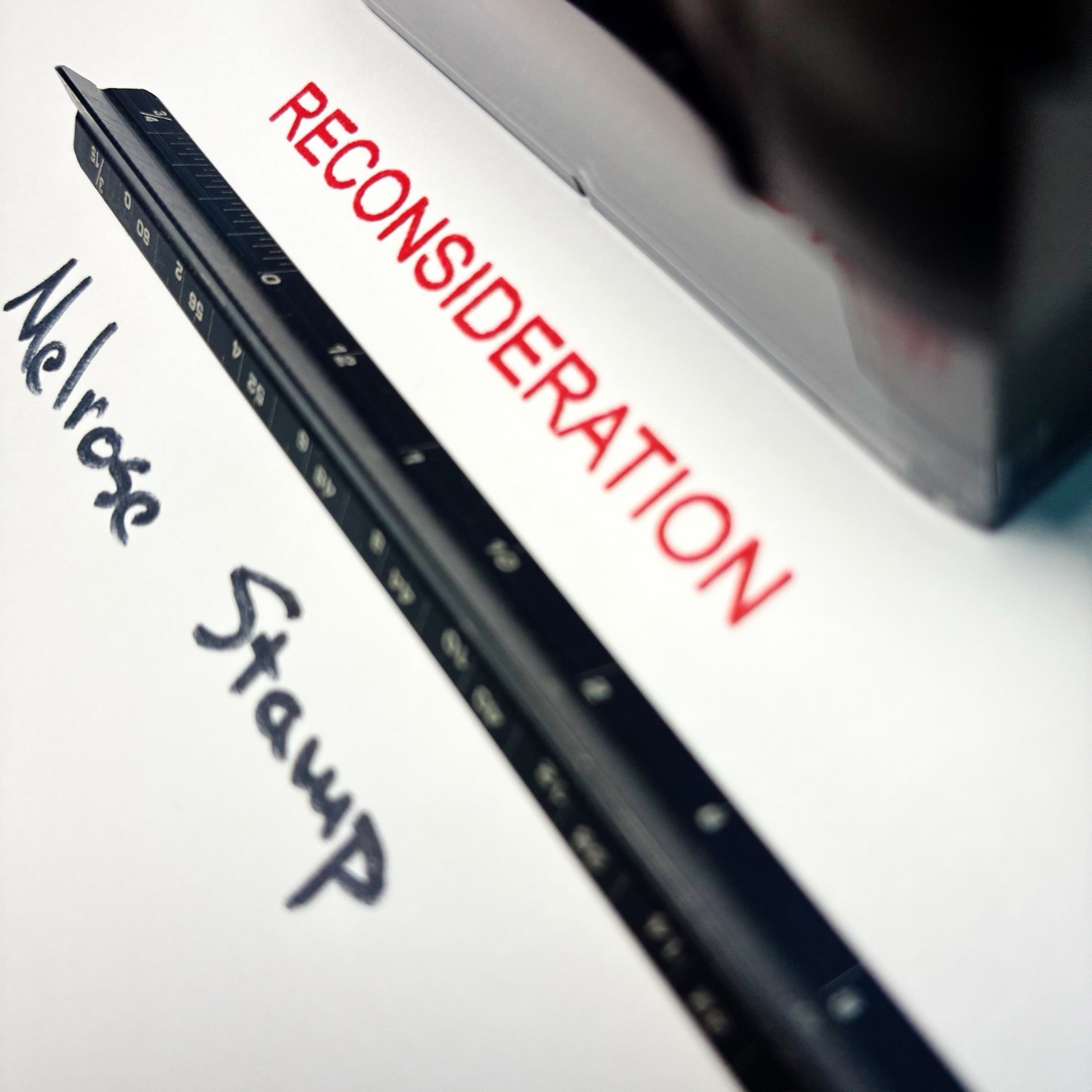 Reconsideration Rubber Stamp Red Ink Self Inking Ideal 4913
