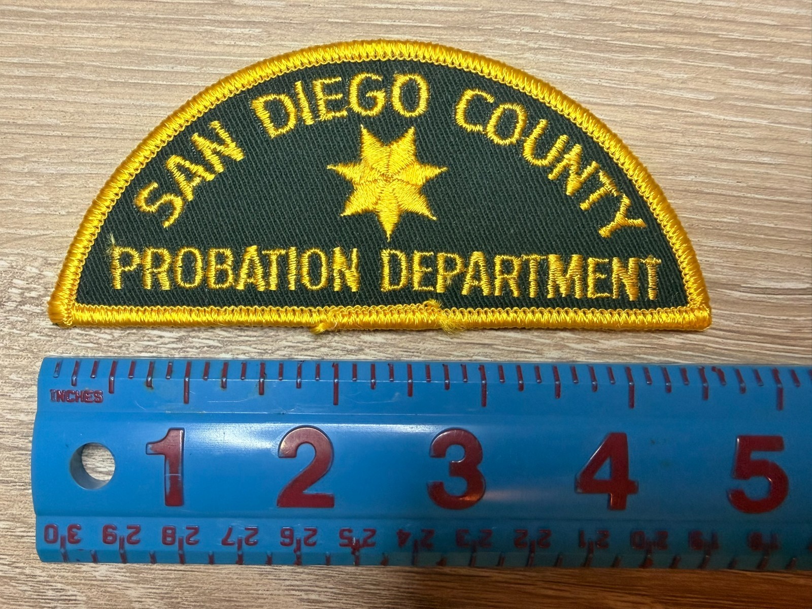 VINTAGE SAN DIEGO COUNTY CALIFORNIA PROBATION SHERIFF POLICE PATCH - NEW