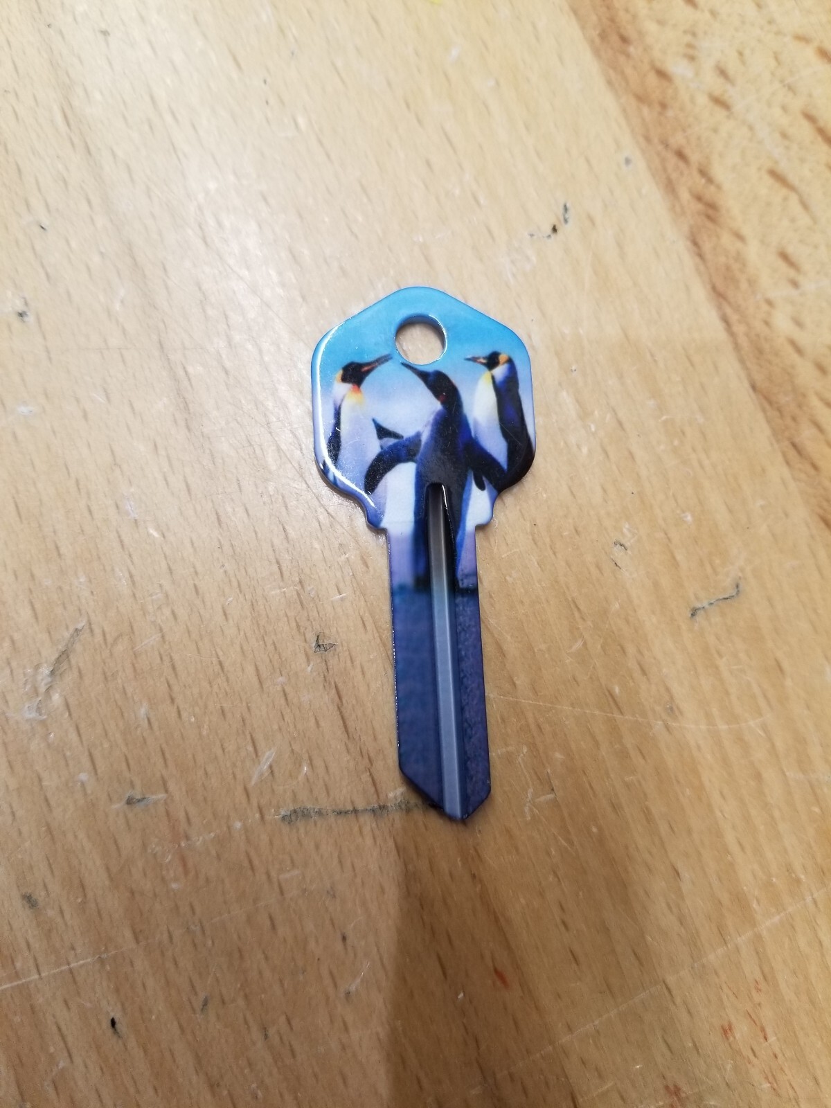 PENGUINS PRINTED KWIKSET KW1/KW10 KEYBLANK - READ DETAILS BELOW