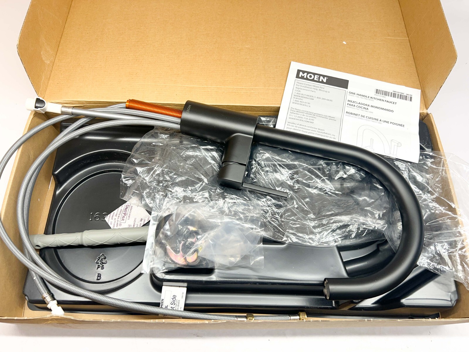 Moen 7365BL Align Matte Black One-Handle Kitchen Faucet
