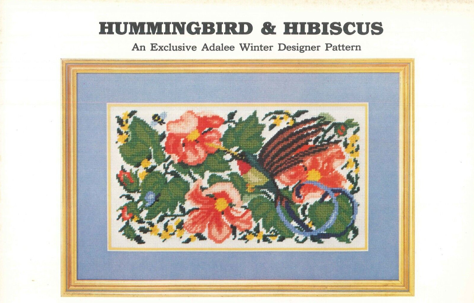 Hummingbird & Hibiscus Needlepoint Pattern Adalee Winter