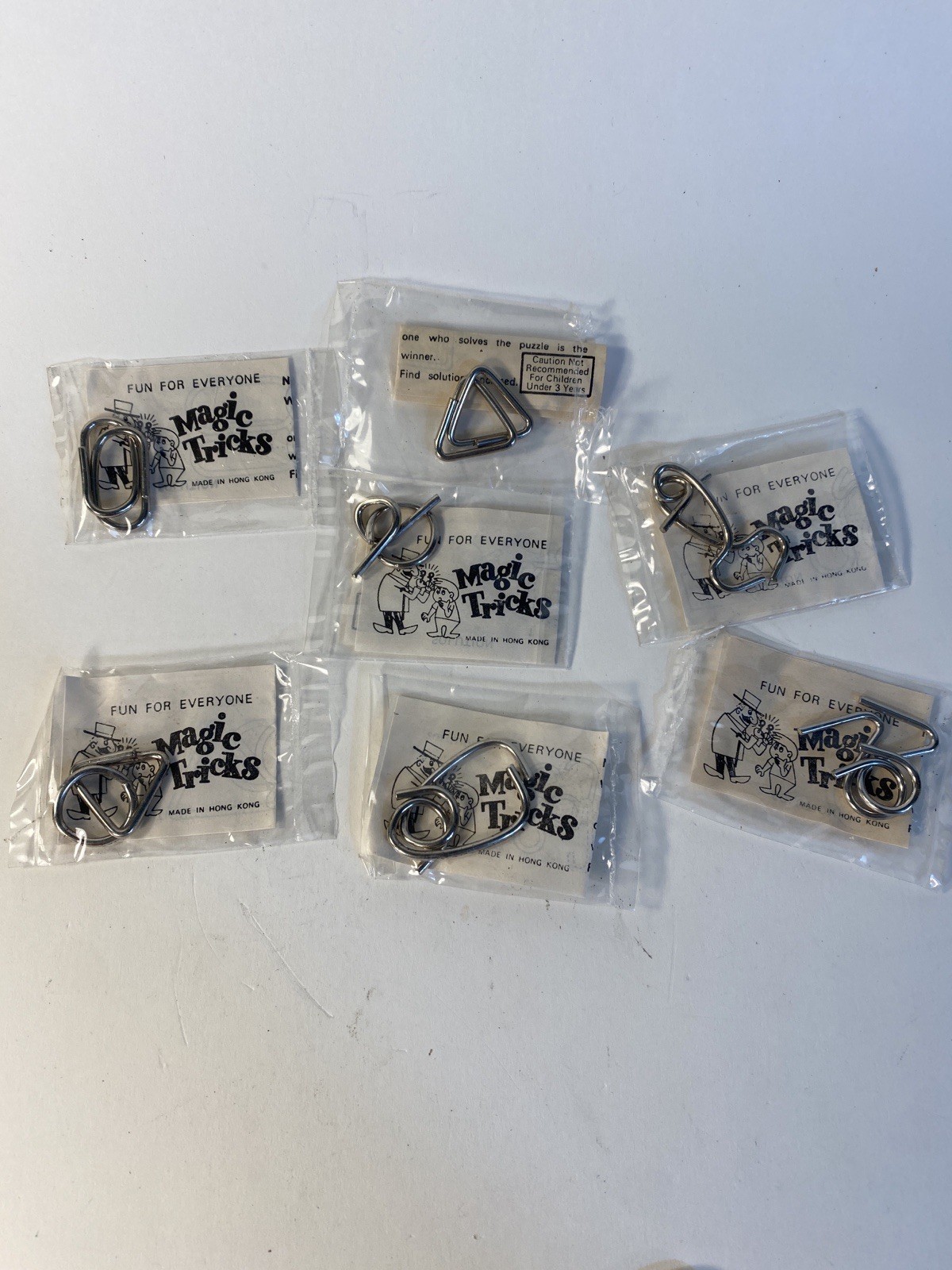 Fun For Everyone Magic Tricks - Wire Puzzle Game Contest - Lot Of 7