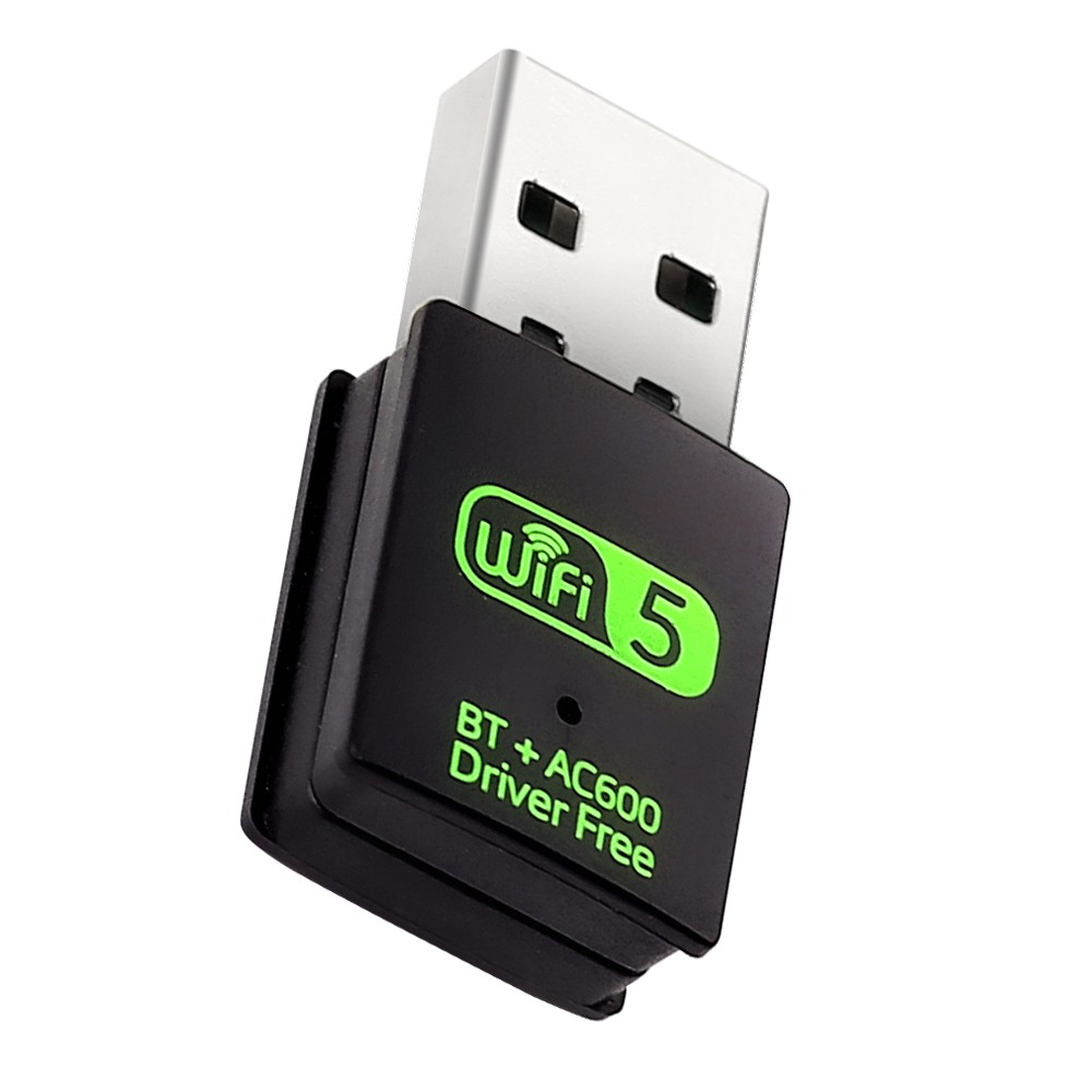 2 in 1 AC600M USB WiFi 5 BT 4.2 Dongle Dual Band Wireless Receiver for PC Laptop