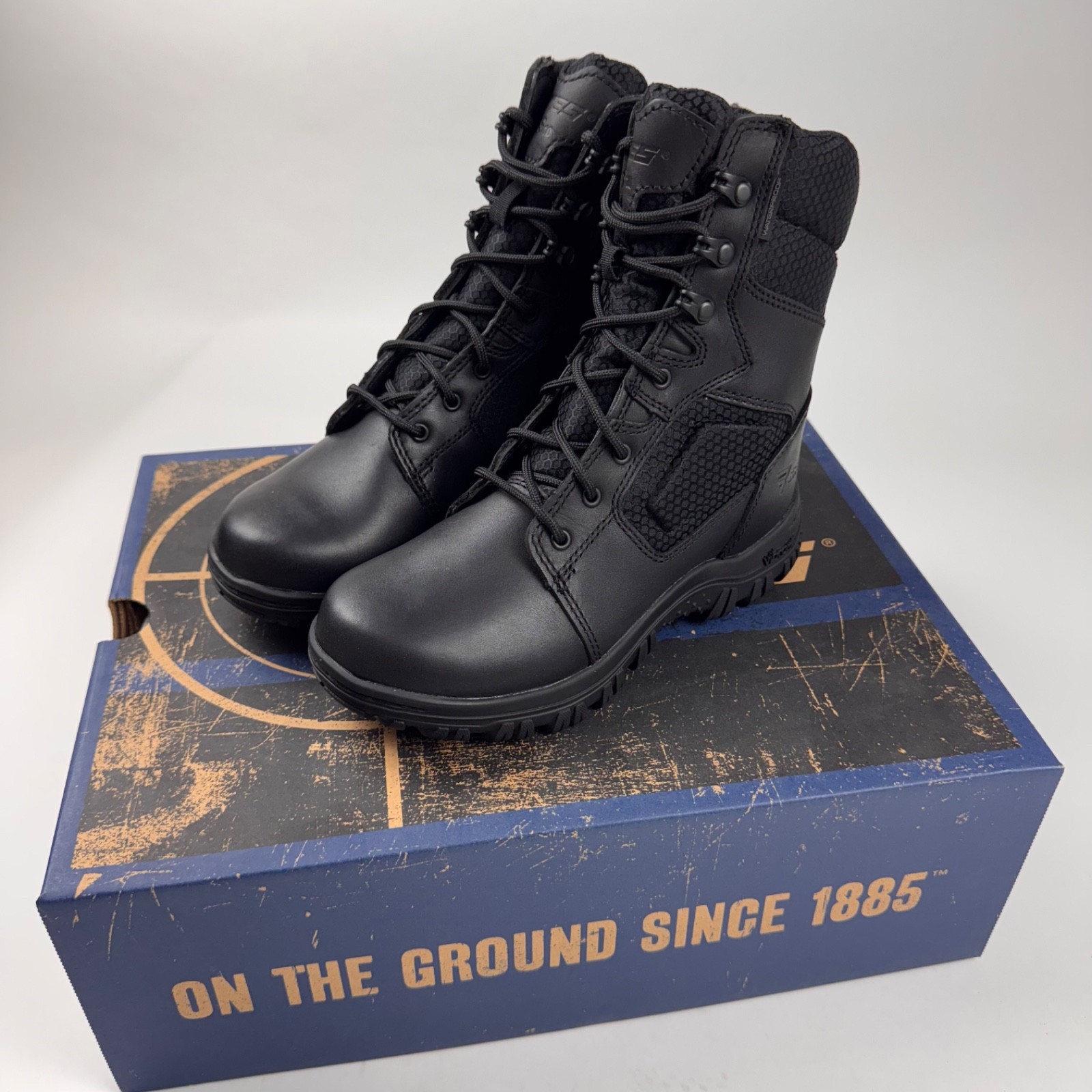 Bates Maneuver Waterproof Side Zip E05508 Mens Sz 3 Black Leather Tactical Boots