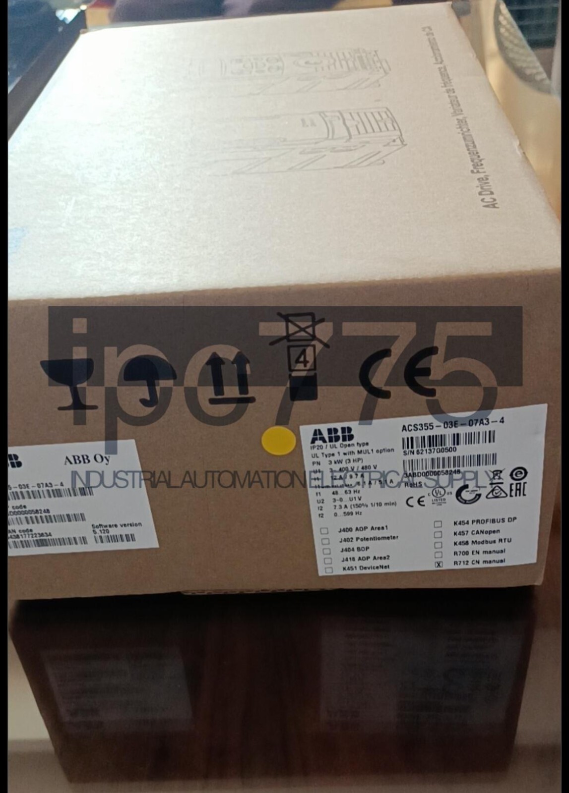 1pc ABB ACS355-03E-07A3-4 frequency converter 3PH 3KW