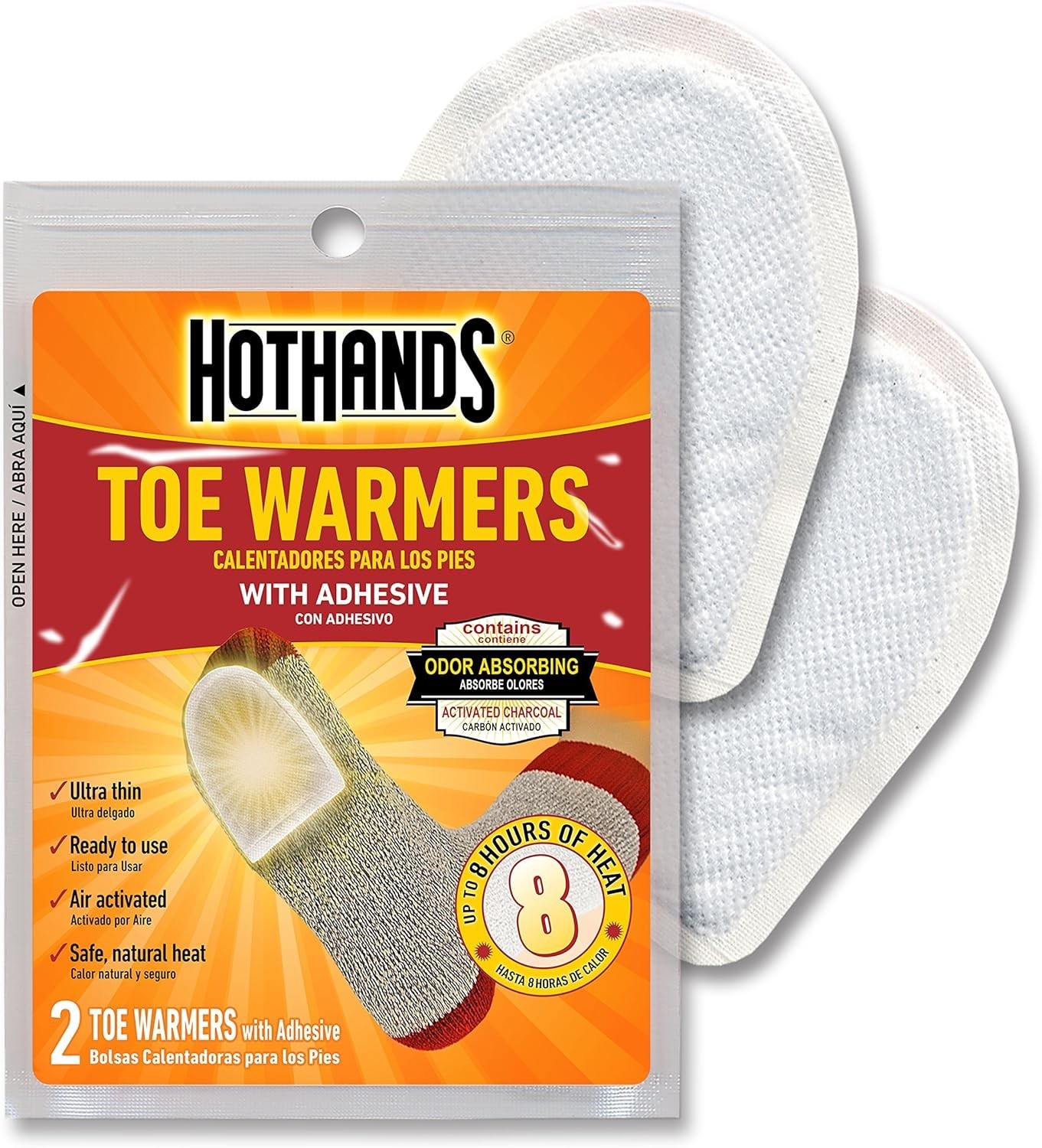 Compact 6 Pair Toe Warmers - Odorless & Long Lasting Heat for Any Adventure
