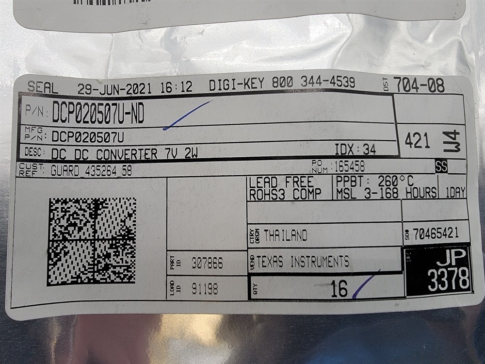 New (2pcs) DCP020507U TEXAS INSTRUMENTS Module Converter