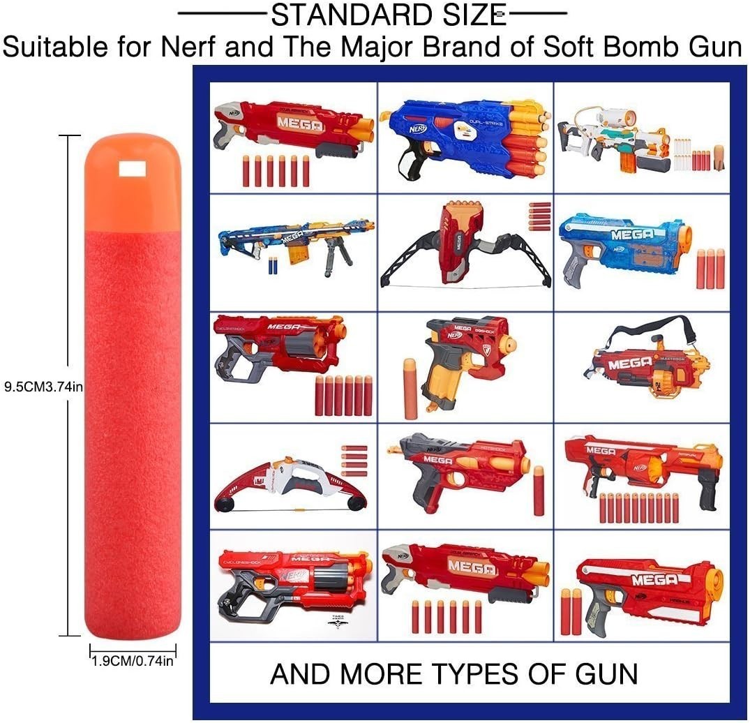 60-Piece Dart Refill Pack for N-Strike Mega Series, Safe Foam Material