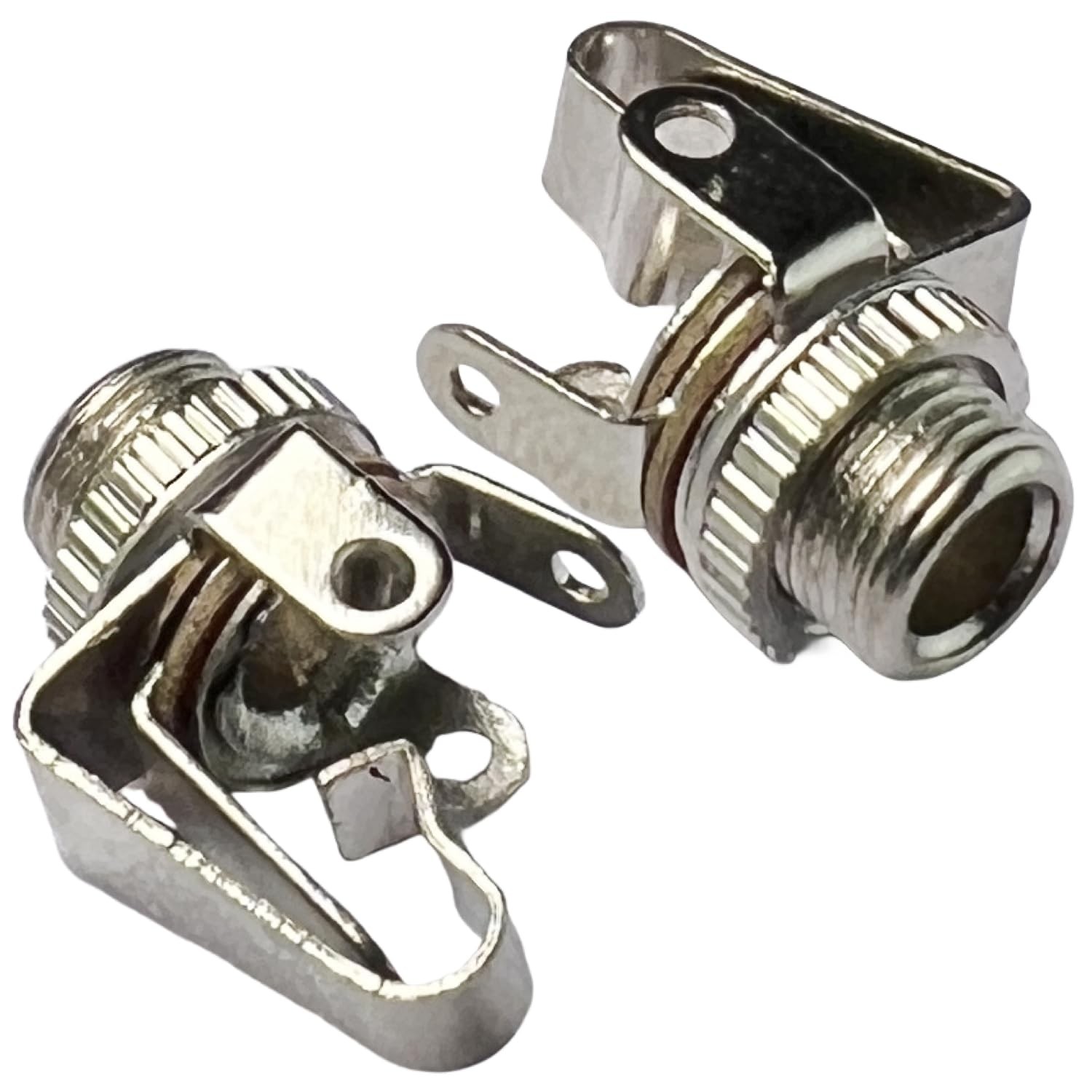 CESS 1/8" 3.5mm Mono TS Female Jack Socket with Switch Panel Mount (10 Silver