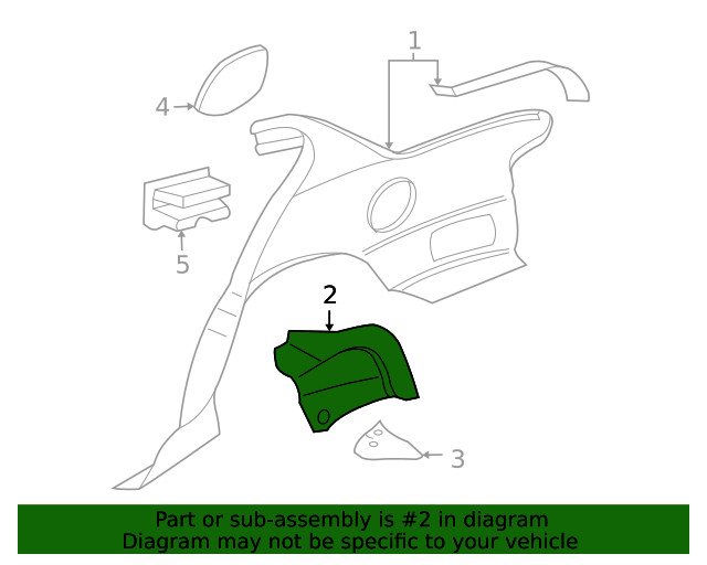 Genuine GM Quarter Panel Extension 22621874
