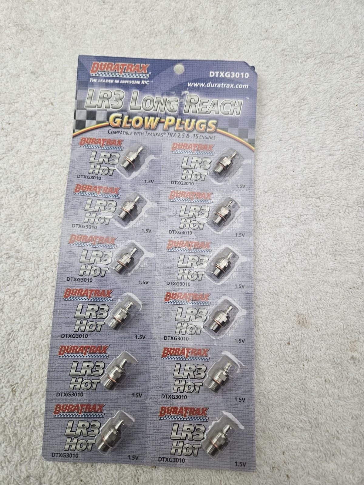 DURATRAX  LR3  GLOW PLUGS  DTXG3010      12  PACK  NEW  NOS