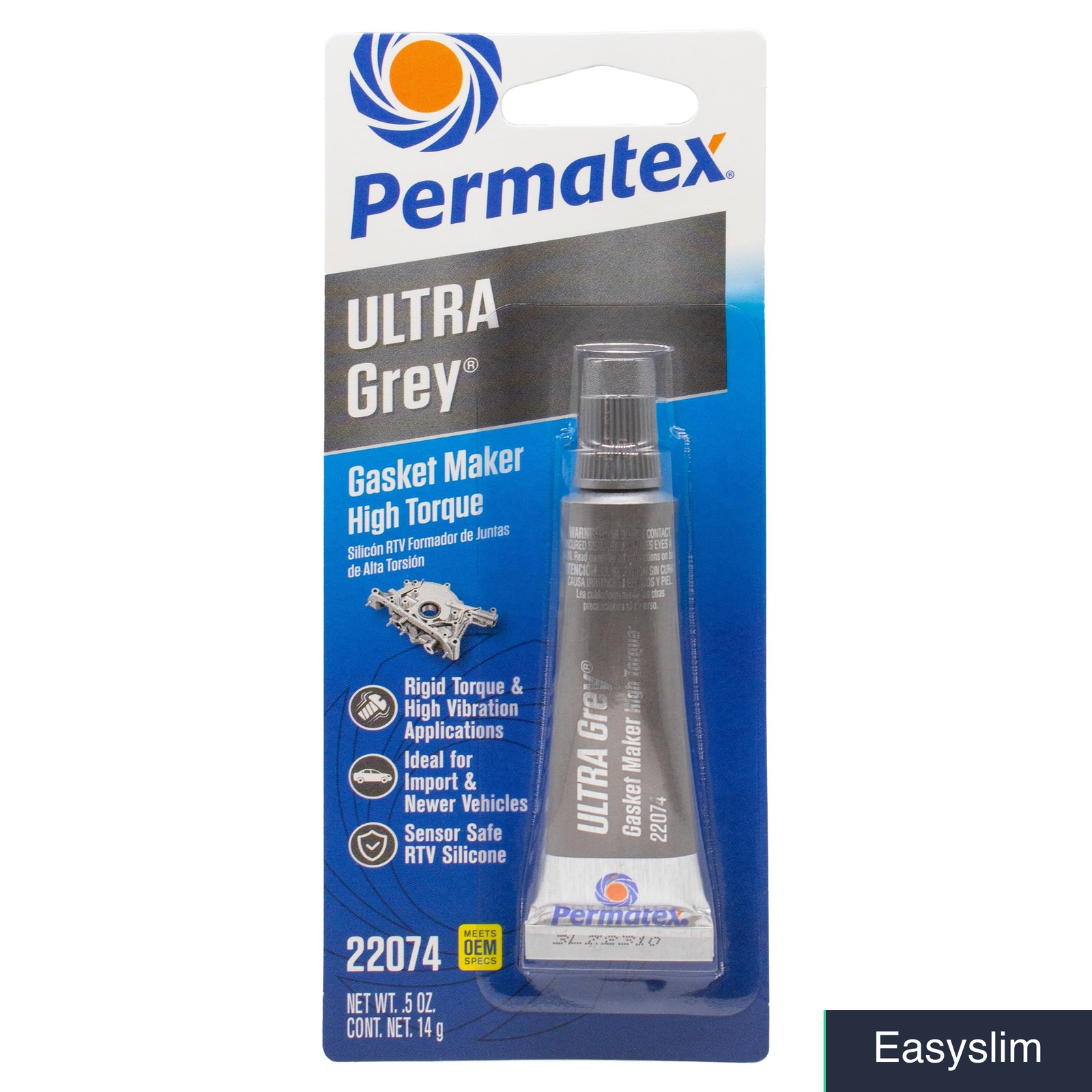 RTV Silicone Gasket Maker Ultra Grey Rigid 0.5 Oz for High Torque