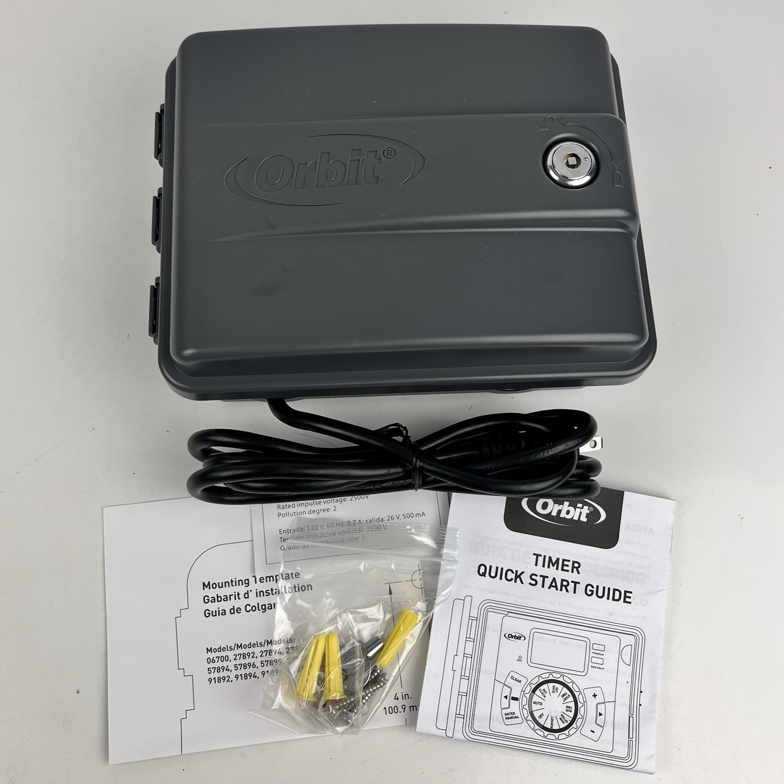 Orbit 27896 Easy-Set Logic Sprinkler Timer 6 Station Indoor / Outdoor - NEW