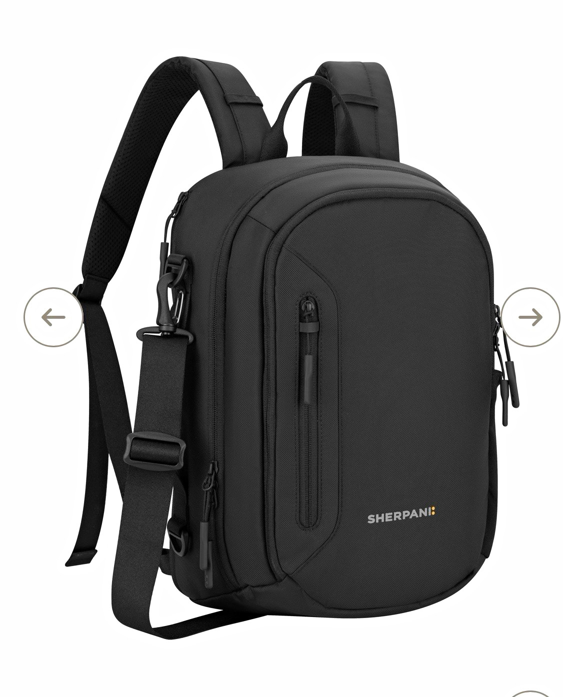Sherpani Travel Backpack Convertible Crossbody RFID 14” Laptop Black EUC