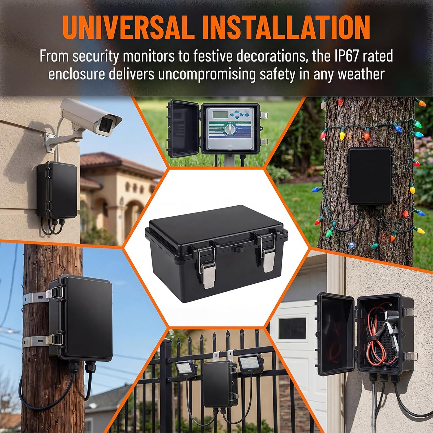 Electrical Junction Box, IP67 Waterproof Outdoor Box ABS Plastic Enclosure