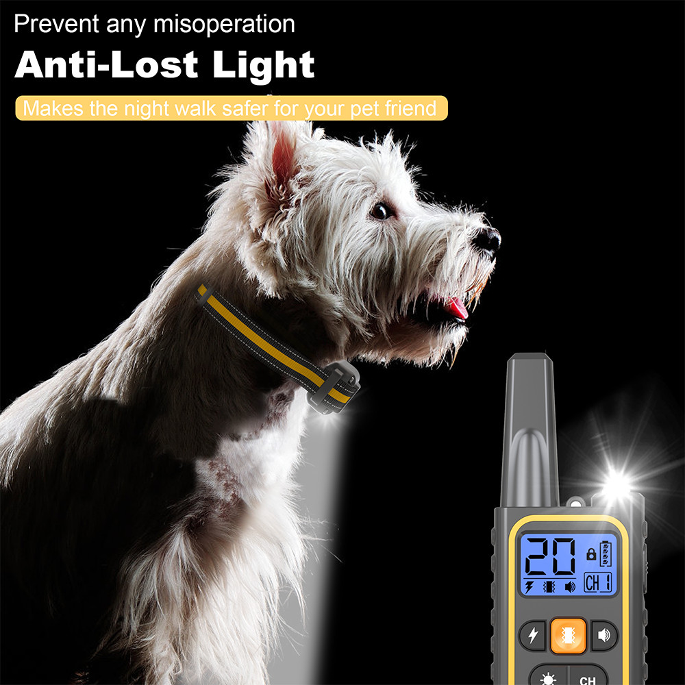 3300FT Dog Training Collar with Remote IP67 Waterproof Rechargeable Pet E-Collar