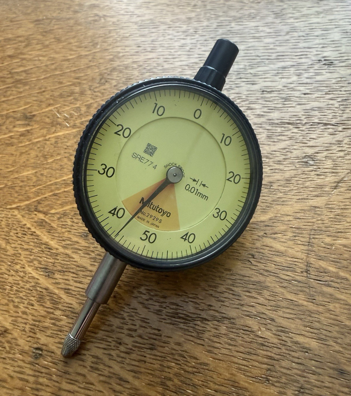 Mitutoyo Dial Indicator 0.01mm Graduation Yellow Face MPN 2929S