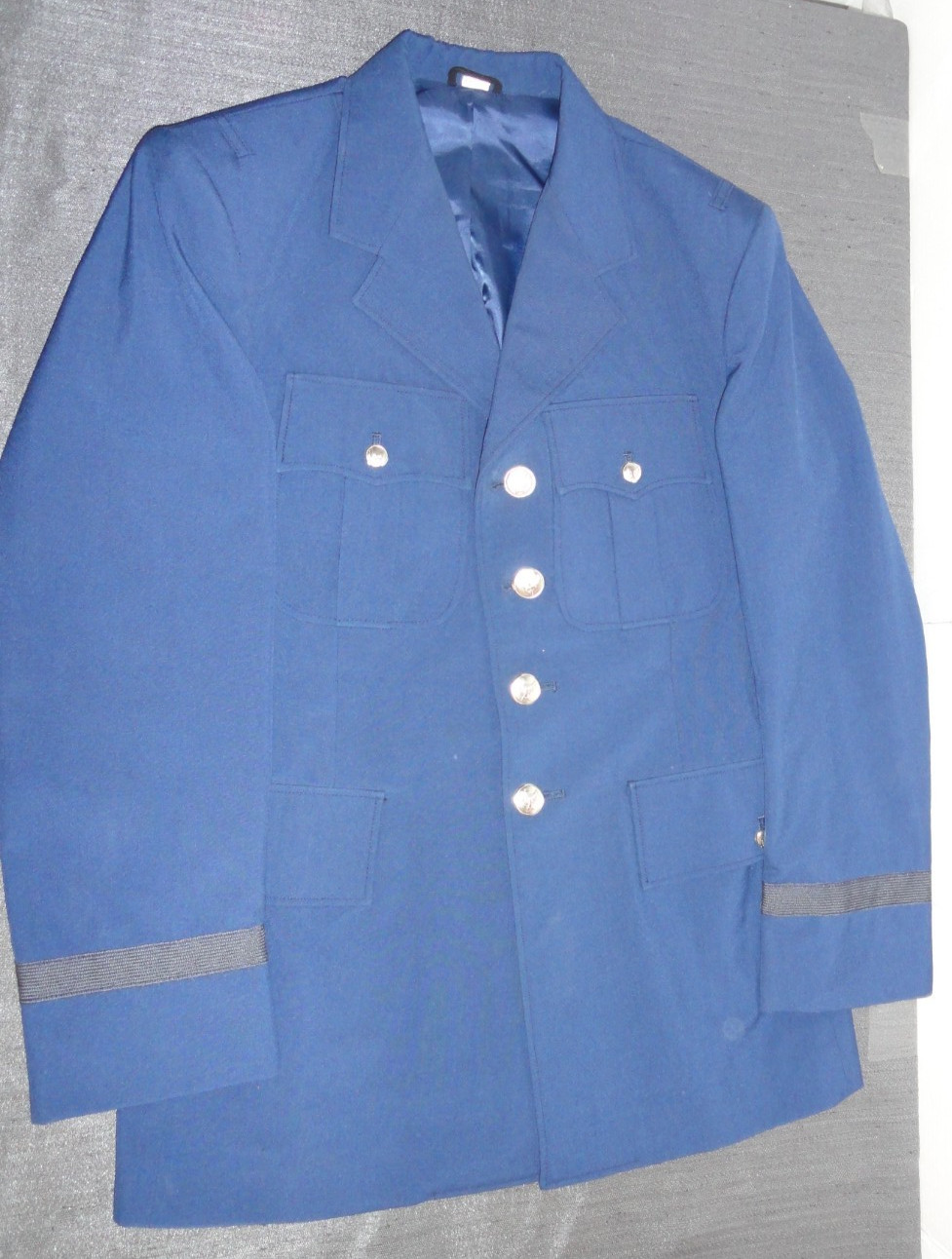 4 BUTTON MEN'S COAT JACKET UNIFORM DRESS BLUE OFFICER USAFA CADET AIR FORCE 38MR