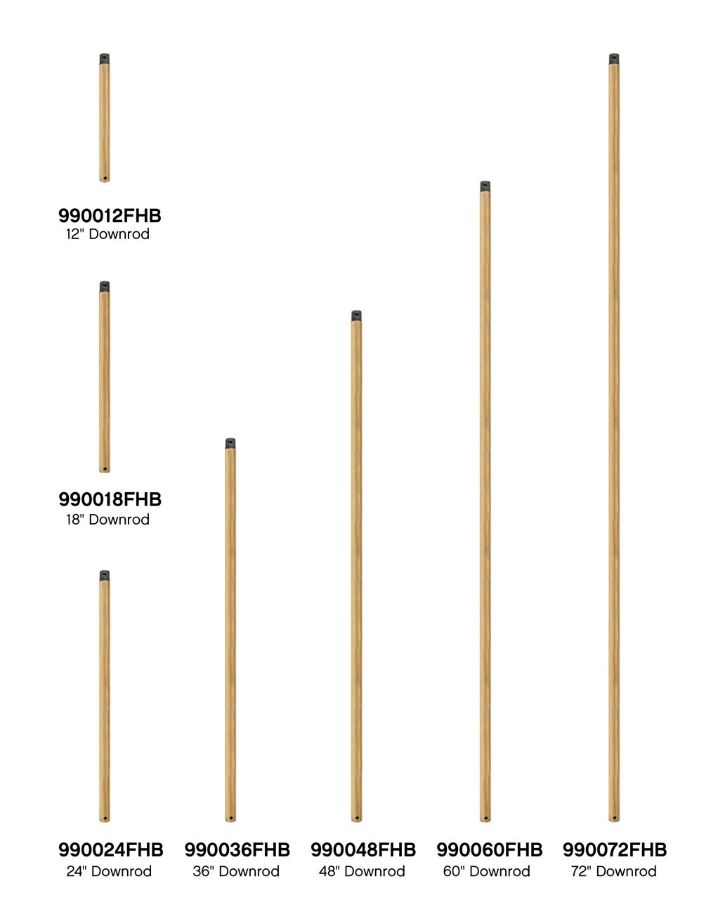 Hinkley Lighting 990036F 36"L Downrod for Hinkley Ceiling Fans - Brass