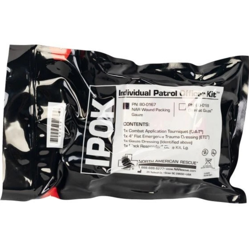 North American Rescue Individual Patrol Officer Kit (IPOK) Medical Kit 80-0167