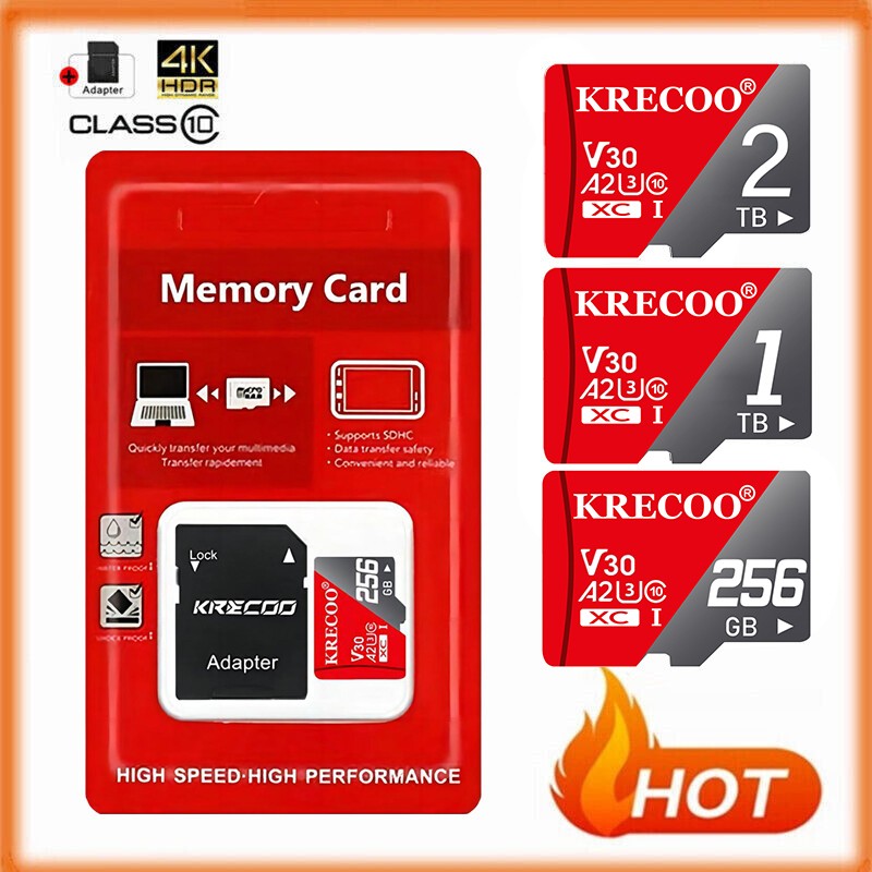 Micro SD Card 2TB 1TB 256GB U3 High Speed Ultra Fast Class 10 Memory Cards Lot