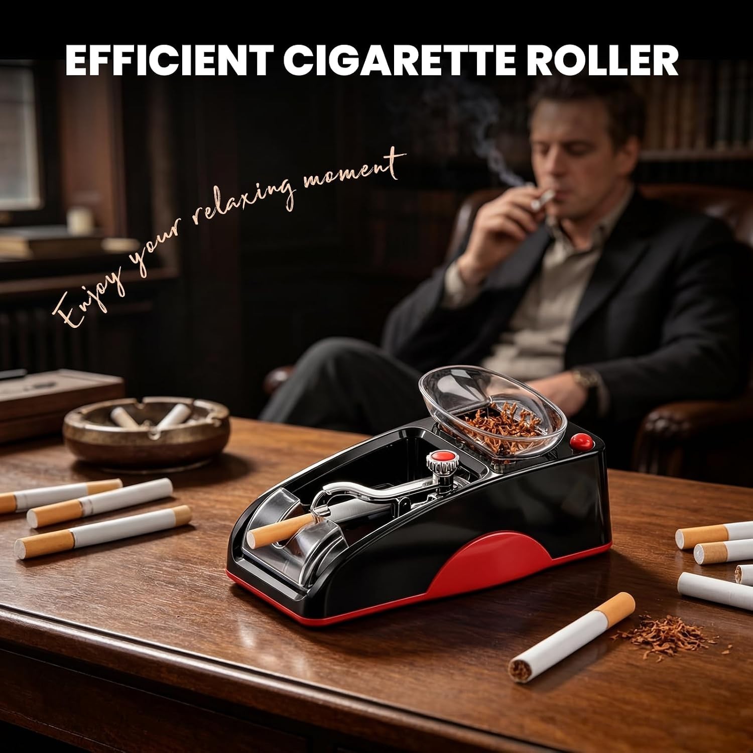 Sleek Electric Cigarette Automatic Roller with Accessory Kit – 0.26" Tube Size