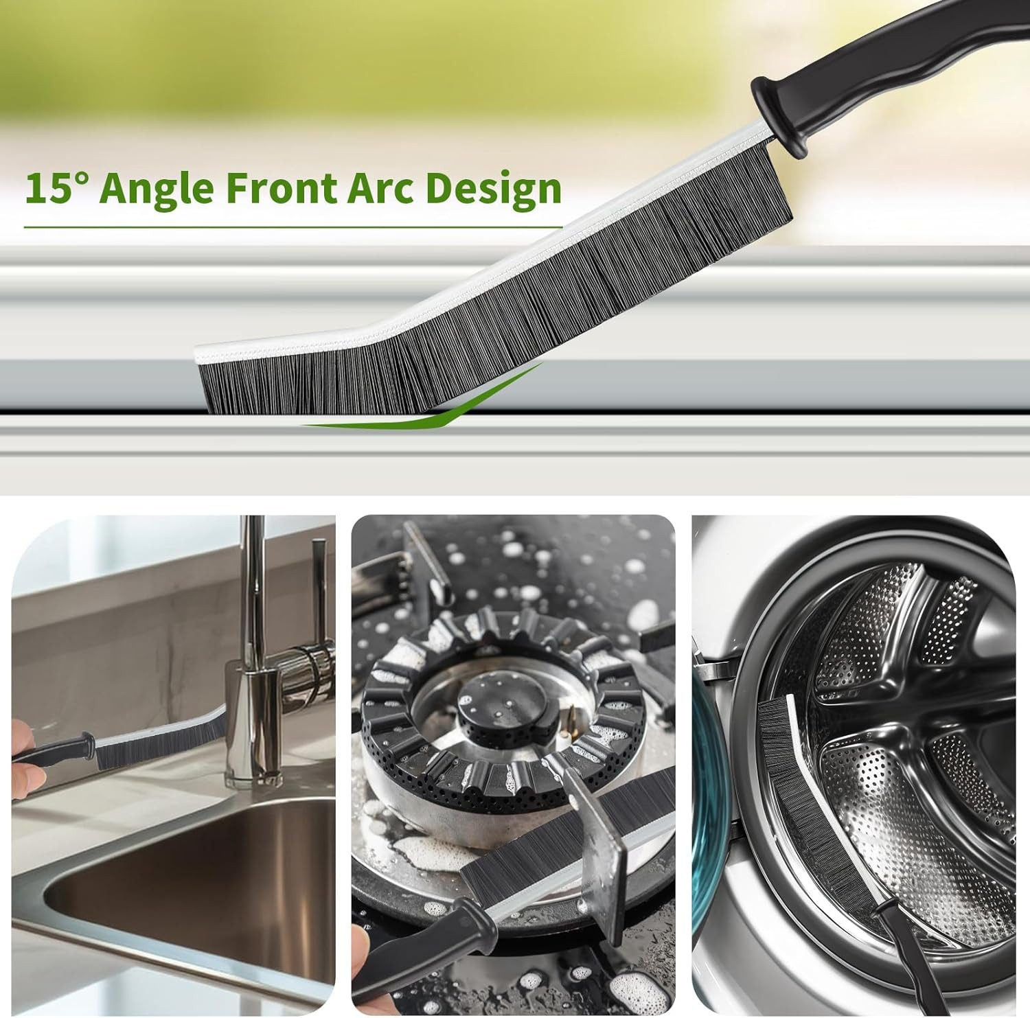 Crevice Cleaning Brush,Multifunctional Cleaning Brush Tool,Bathroom Gap Brush,Gr