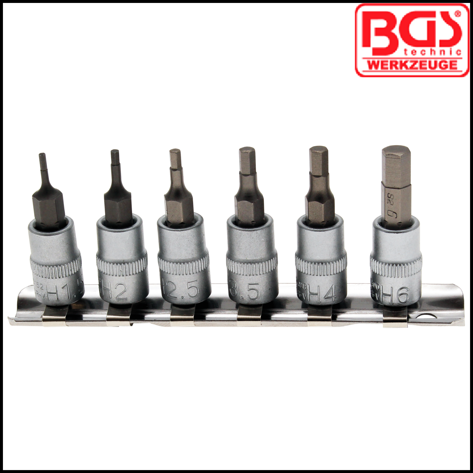 BGS - 1.5 - 6 mm - Internal Hex, Allen Key - Socket Set, 1/4" Drive - 5151