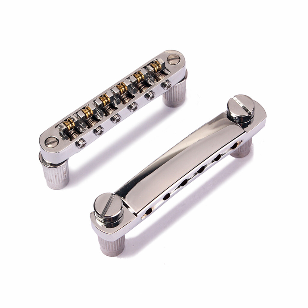Brass Roller Saddle Guitar Bridge Tailpiece Sets for Les Paul LP SG