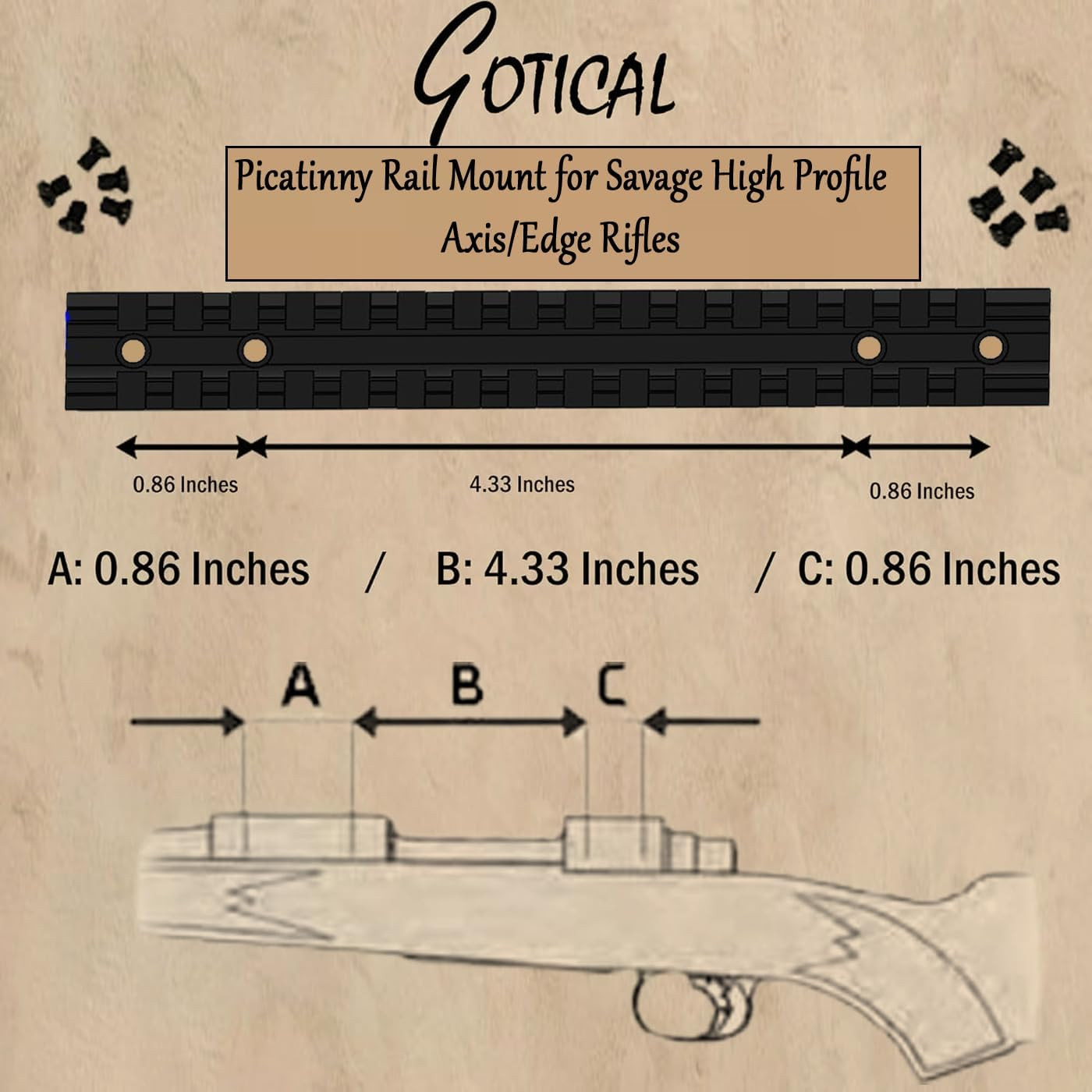 Compatibility Picatinny Rail Mount Built Specifically for Savage Axis/Axis Ii/Ed