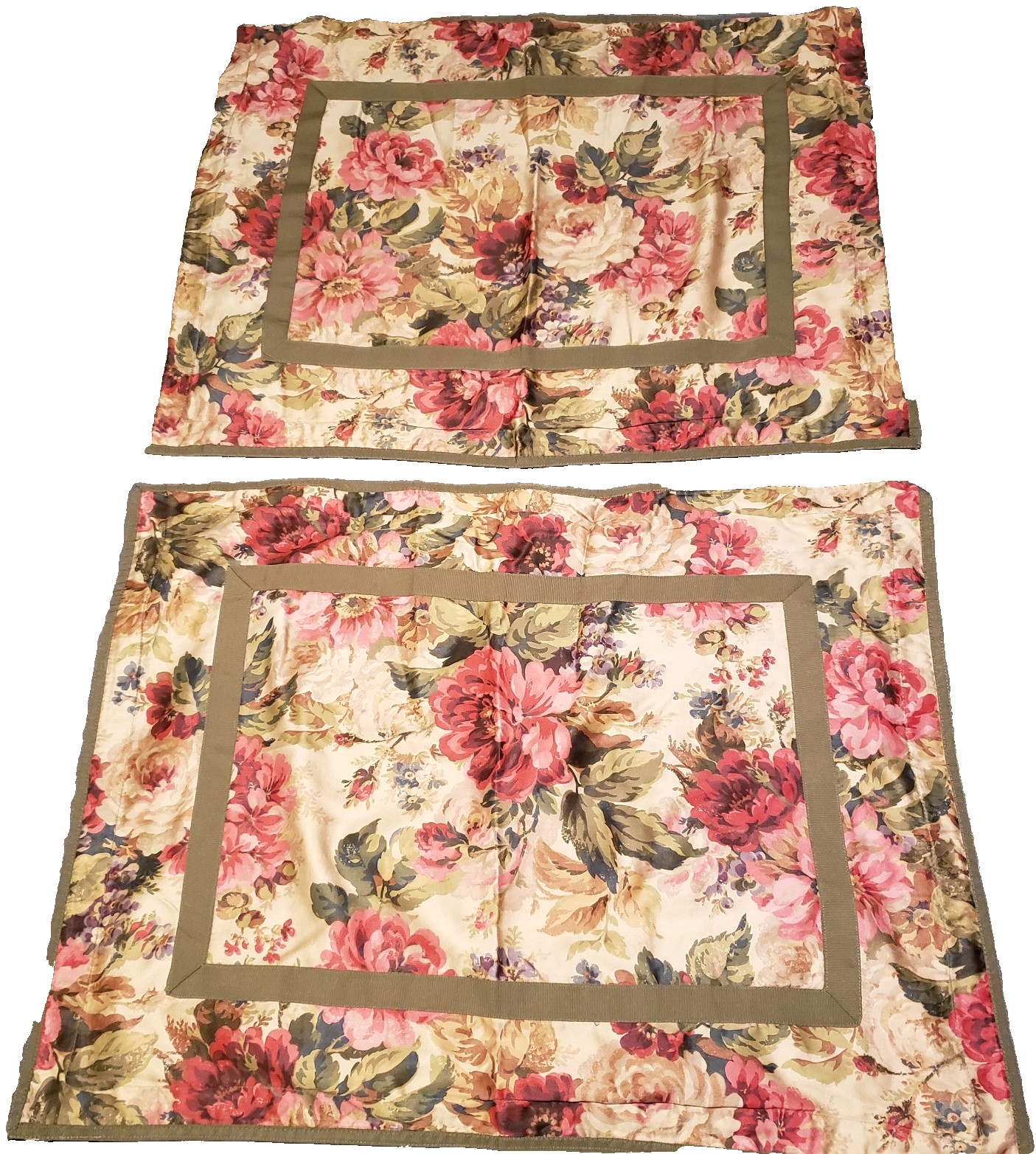 2 VTG Chaps Ralph Lauren Pillow Shams Rosemont French Floral 90s Cottagecore