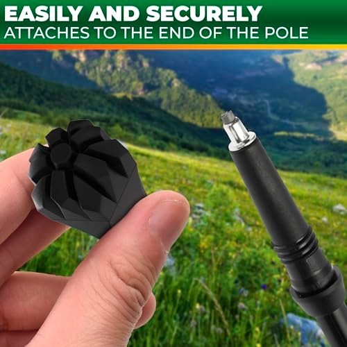 6 Rubber Tips for Hiking Poles Cane Tips Replacement Slip-Resistant Grip