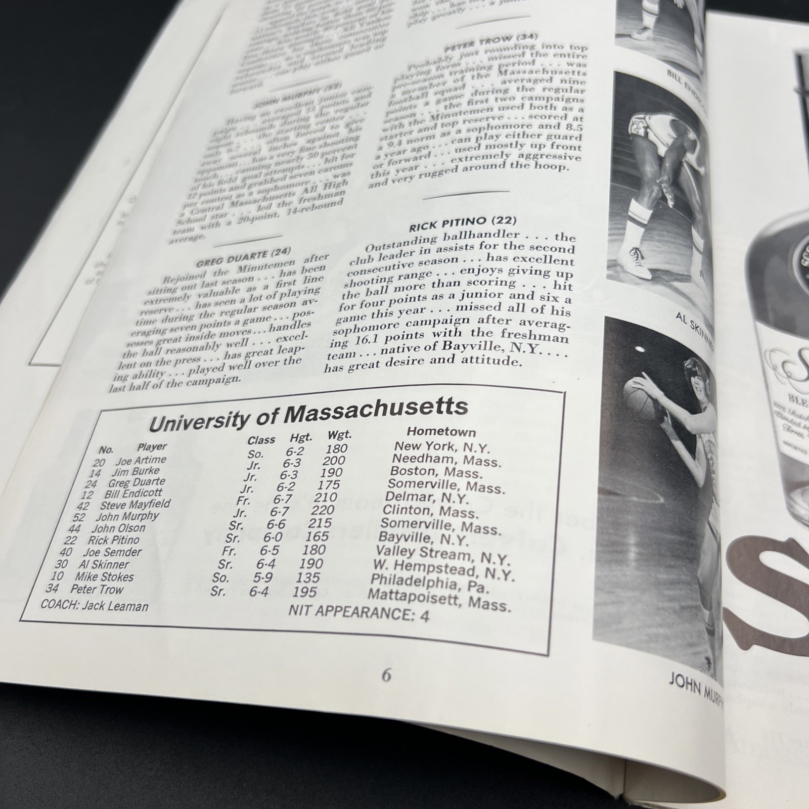 1974 NIT Tournament Program Madison Square Garden NCAA 37th Annual