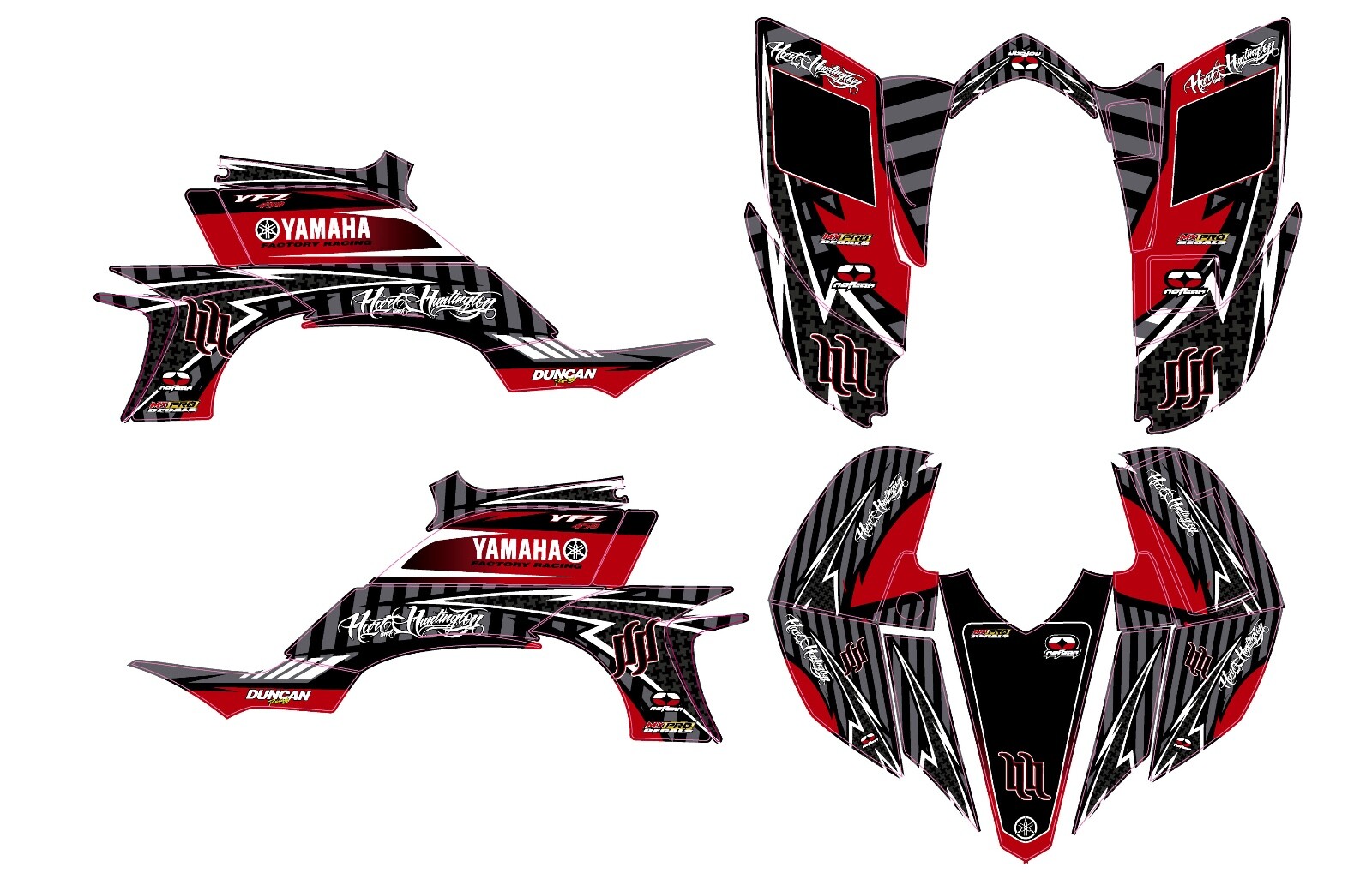 Fits YFZ450 2003 2004 2005 2006 2007 2008 Yamaha Graphic decal kit stickers Yfz