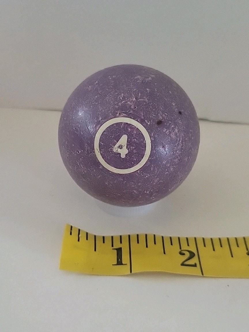 Vintage No. 4 Solid Purple Pool Ball Billiard 2" Replacement (B)