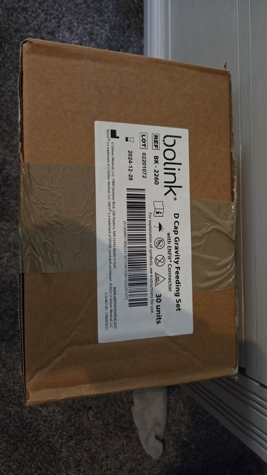 Bolink Gravity Feeding Set ENFit Connector  BK-2260 Exp 2024-12-28