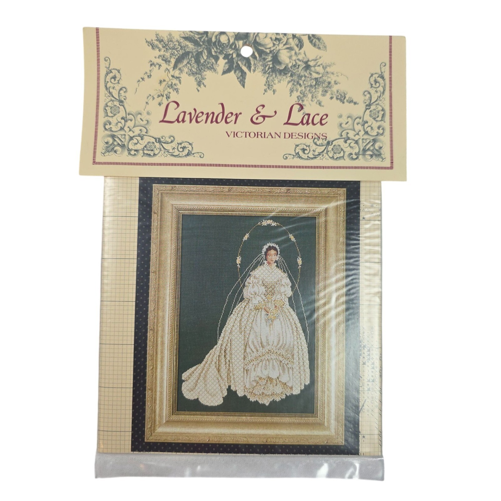 90s Lavender & Lace I Thee Wed Cross Stitch Pattern Marilyn Leavitt-Imblum LL29