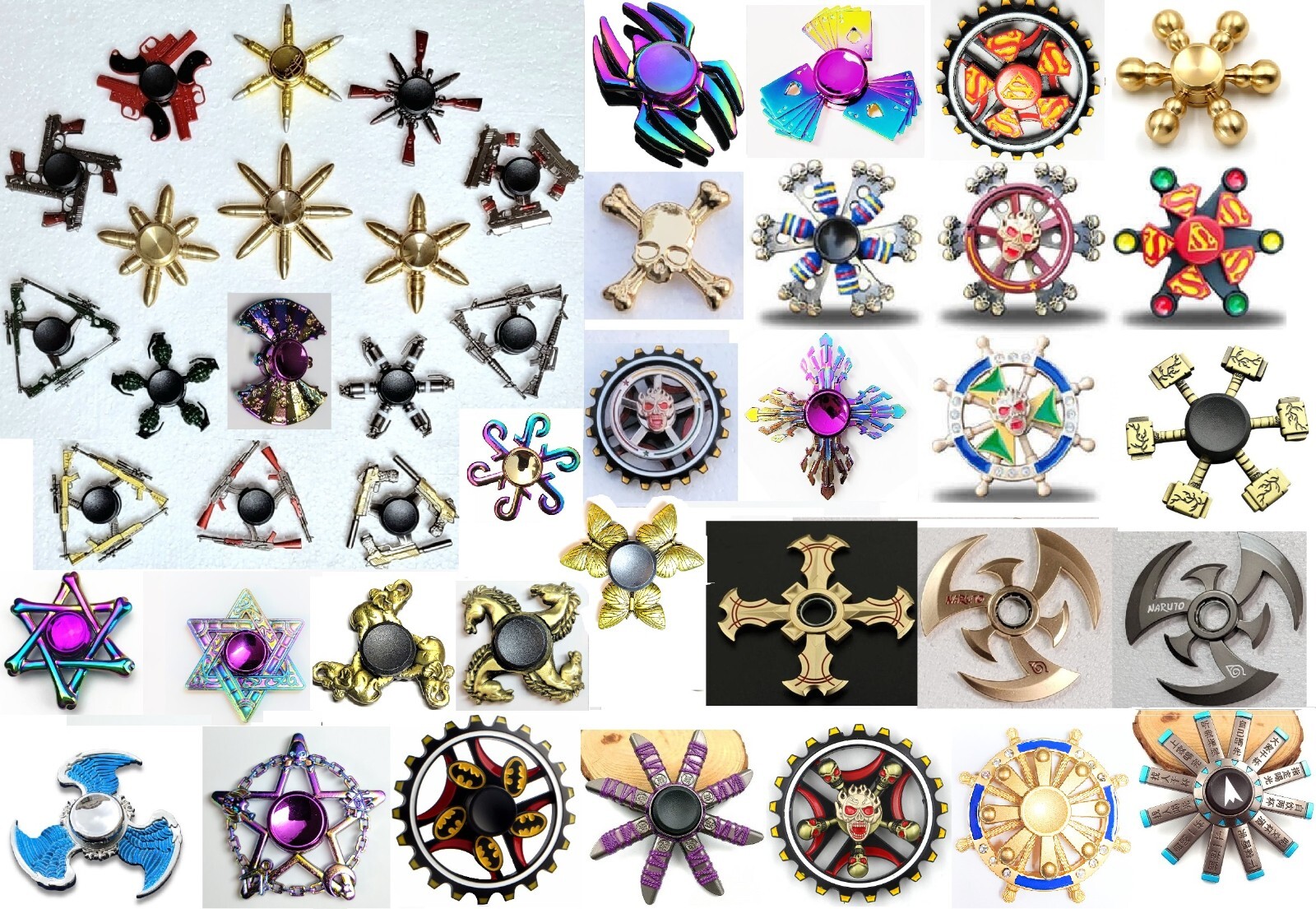 Metal Rotating Heavy Duty Fidget Hand Spinner Anime Cosplay Big Fast Long