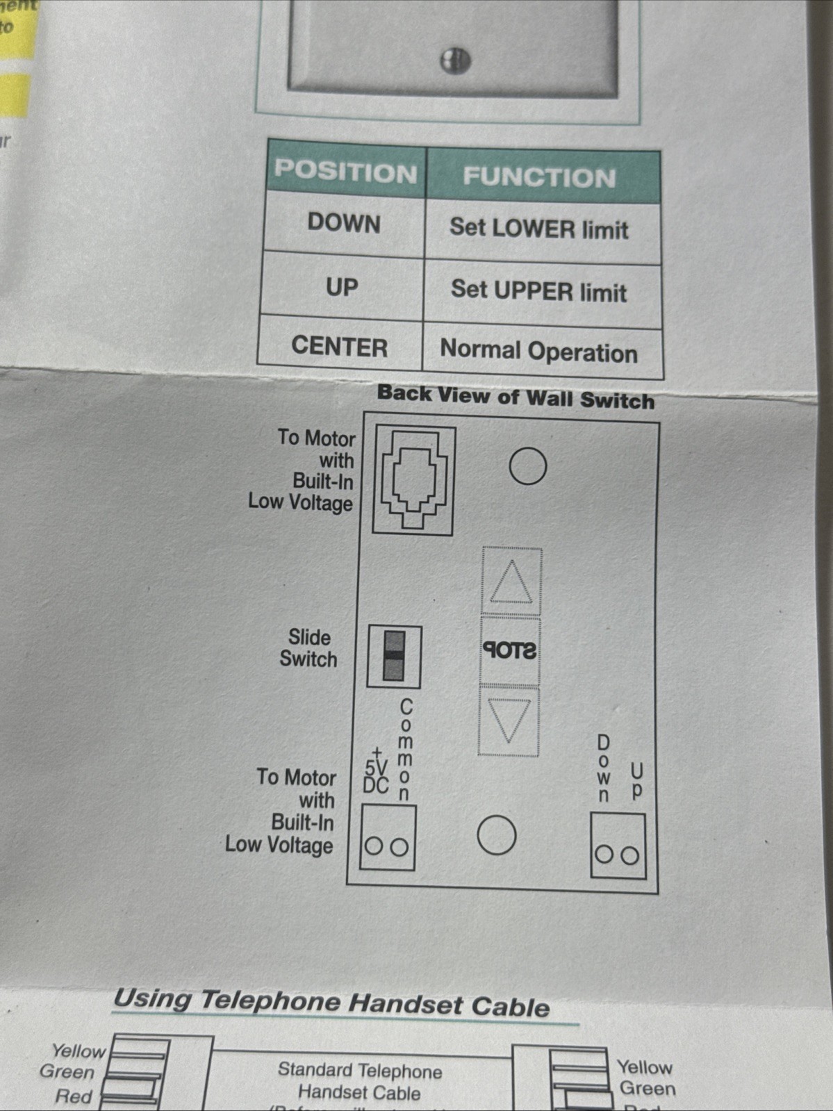 Draper C112.109 Wall Control Switch Low Voltage New