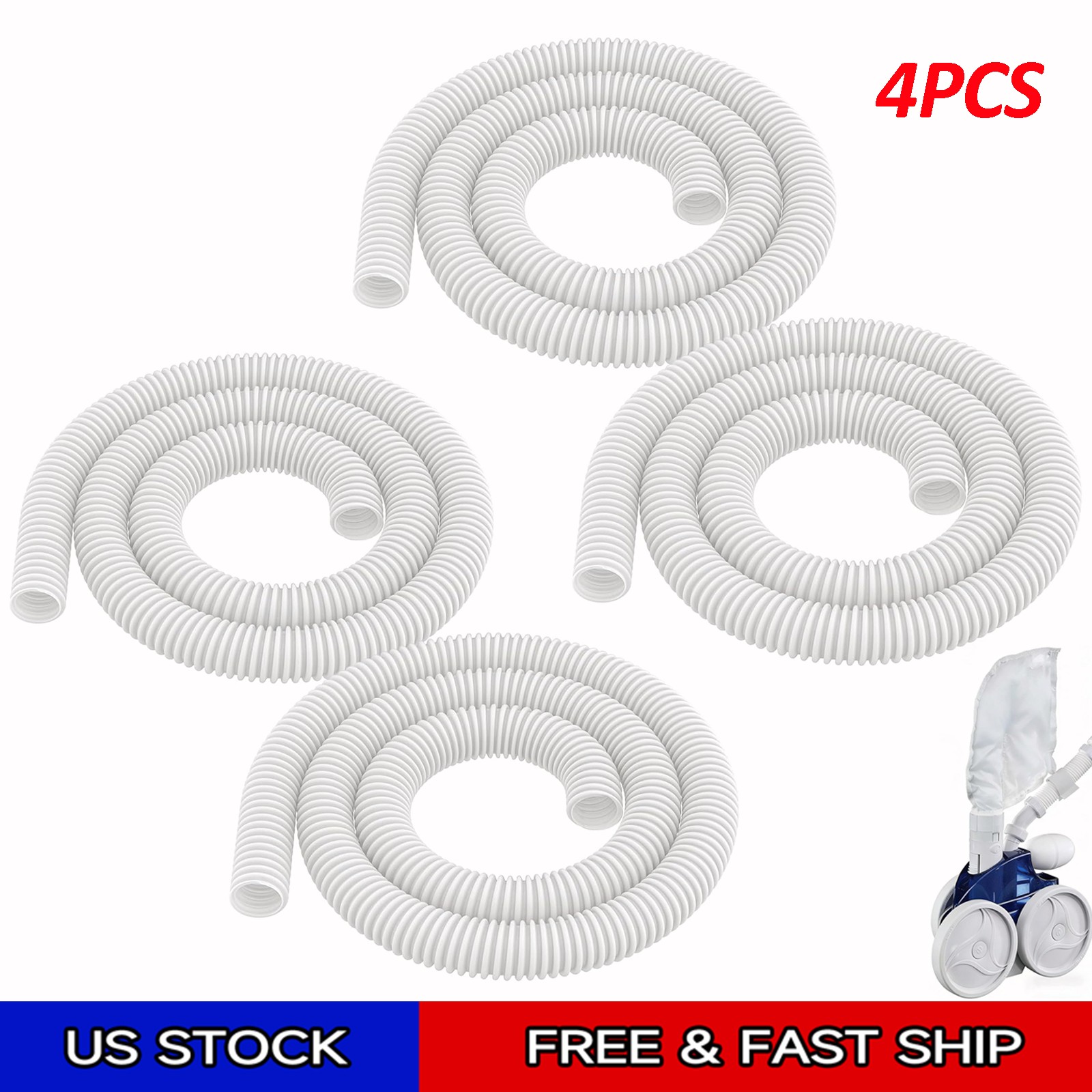4xReplacement for Polaris 360 Pool Cleaner 6-Ft Cuff-less Feed Hose 9-100-3102
