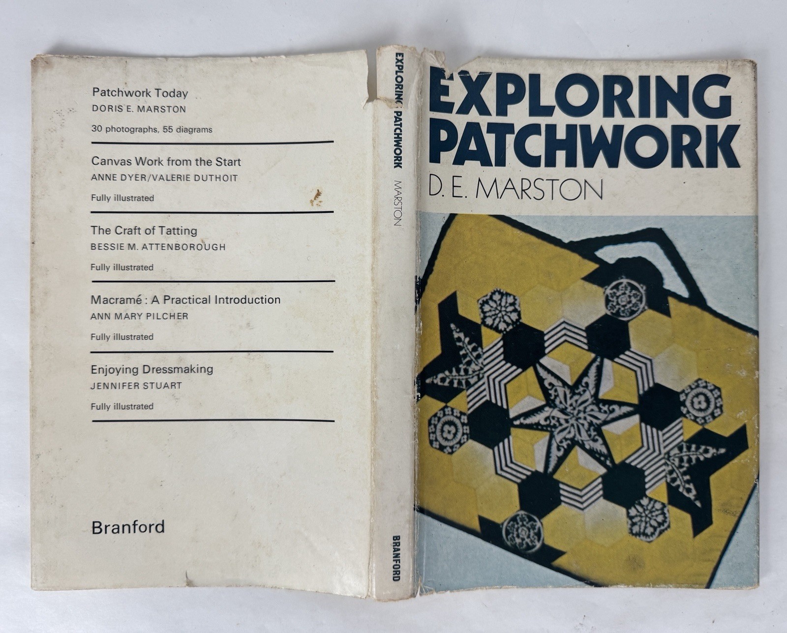 Exploring Patchwork Marston HC DJ 1st Edition 1972 Shapes Techniques Quilting +
