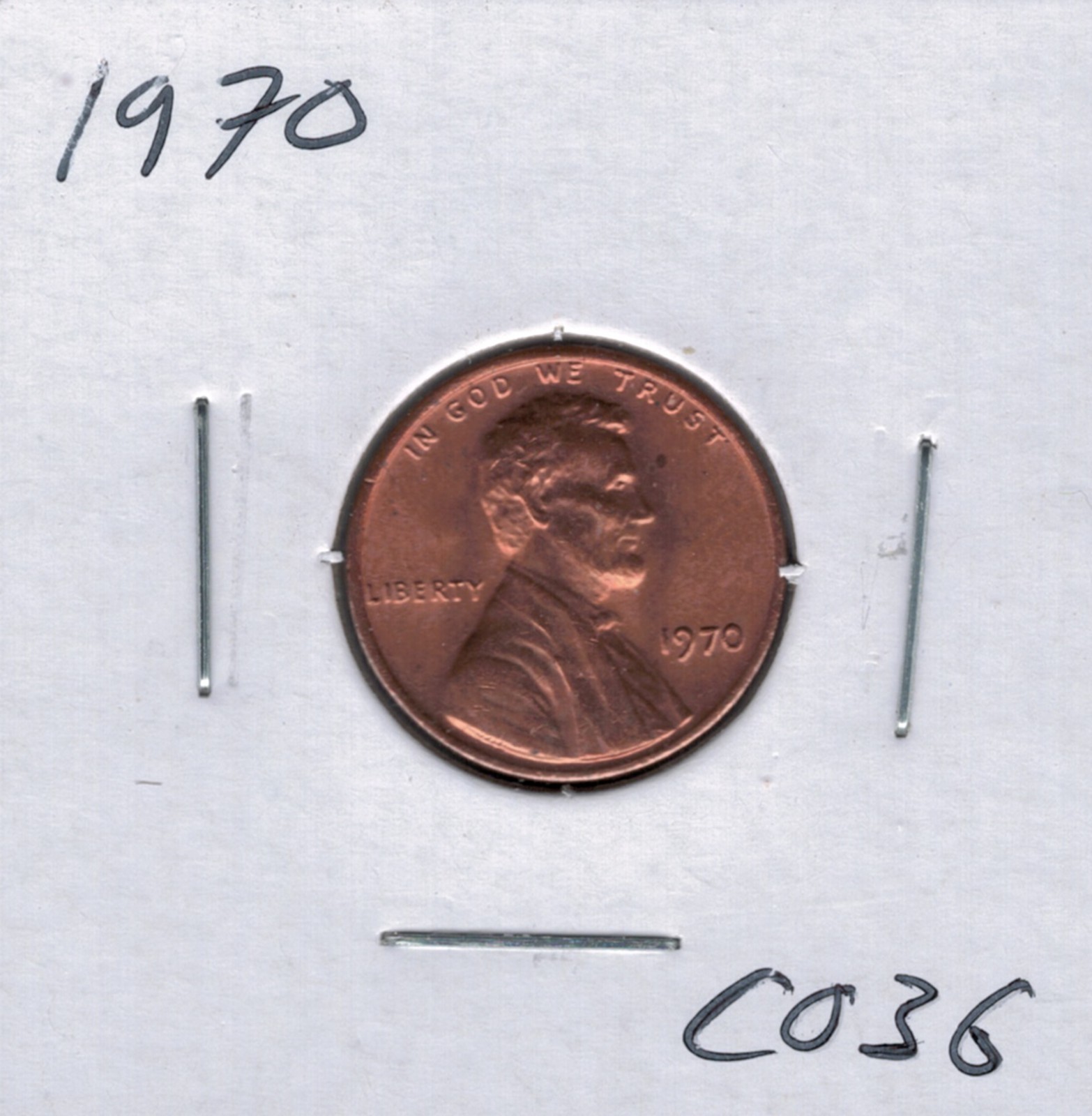 1970 Lincoln Memorial Penny C036 !!!Free Shipping!!!
