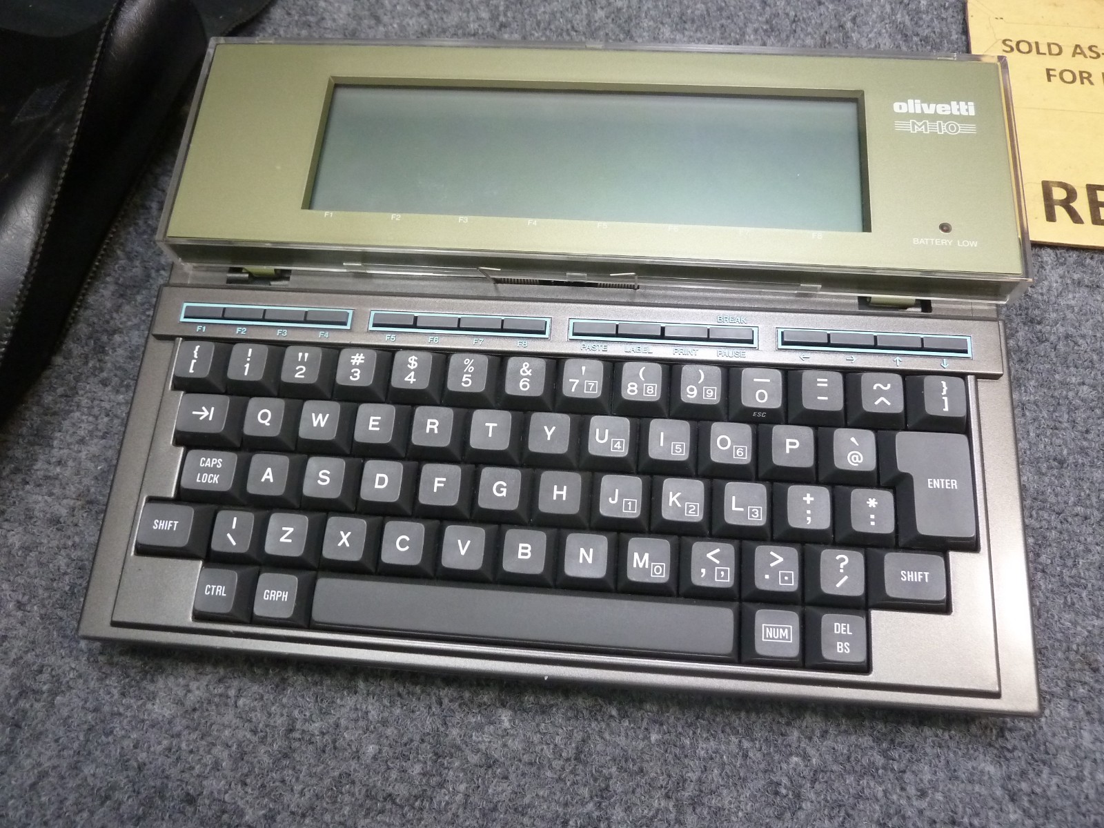 Olivetti M10 M-10 Vintage Portable Computer W Case No Power
