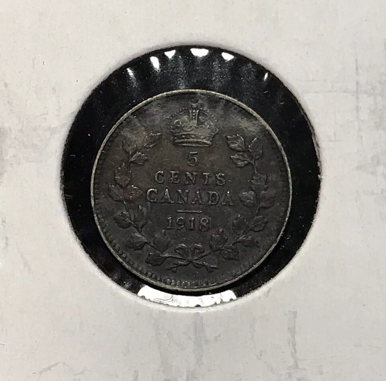 1918 5c Cents Canada - Silver - Nice Example - AM33