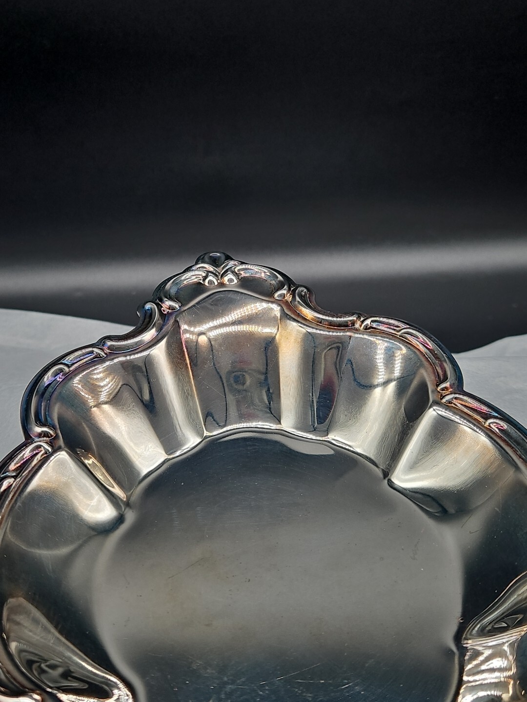 Vintage International Silver Silverplate Candy Nut Dish 9"