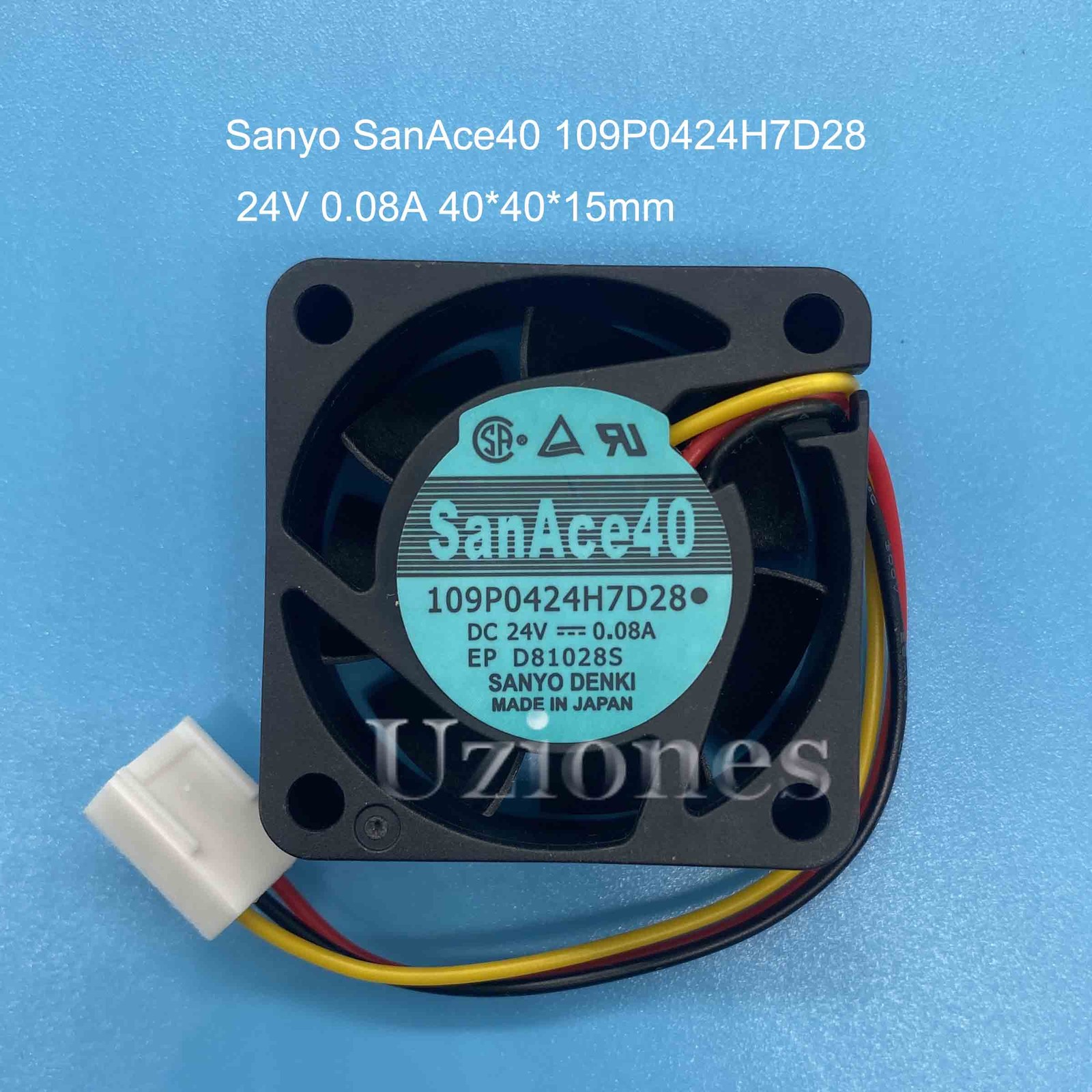 For Sanyo 109P0424H7D28 24V 0.08A 1.92W 4015 4CM 3-Pin Mute Inverter Cooling Fan