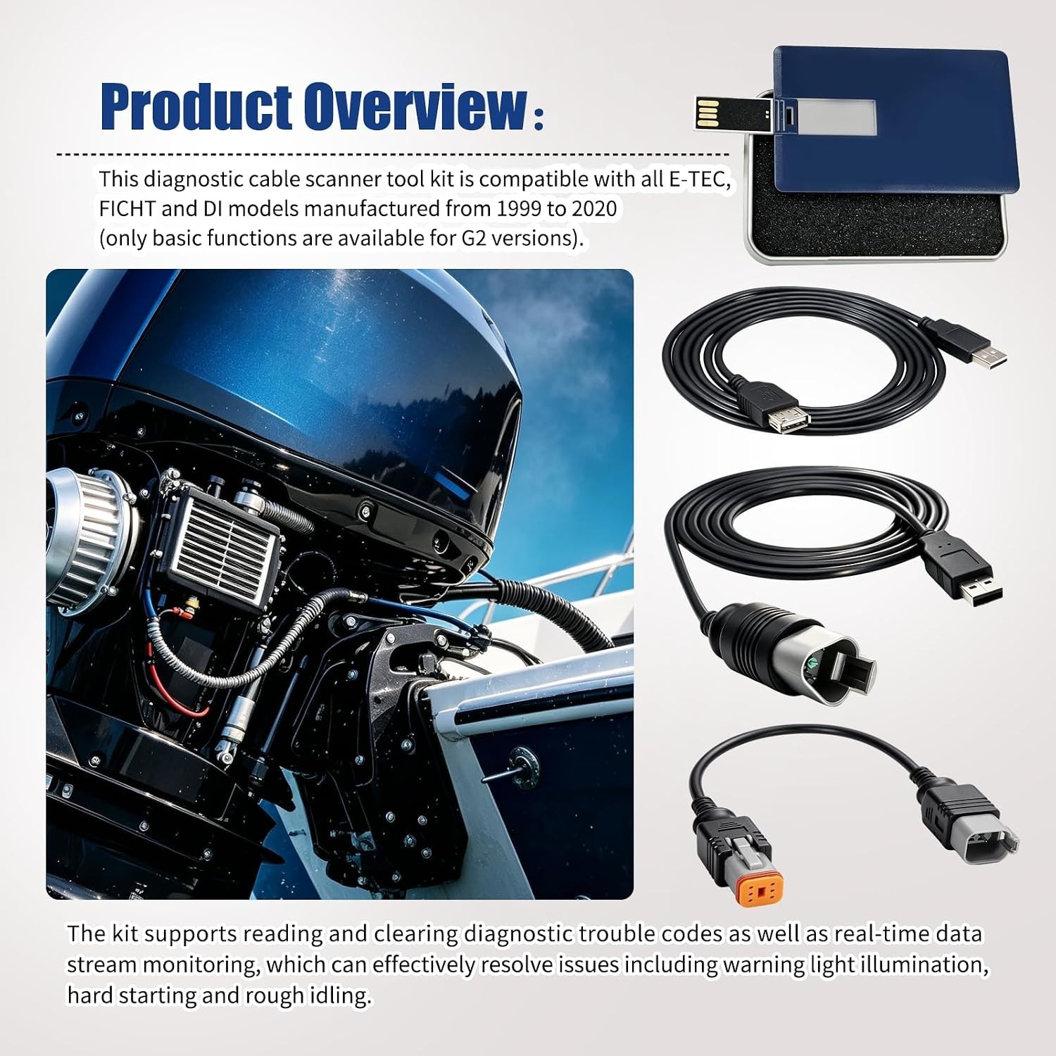 Marine Engine Diagnostic Cable Tool Kit