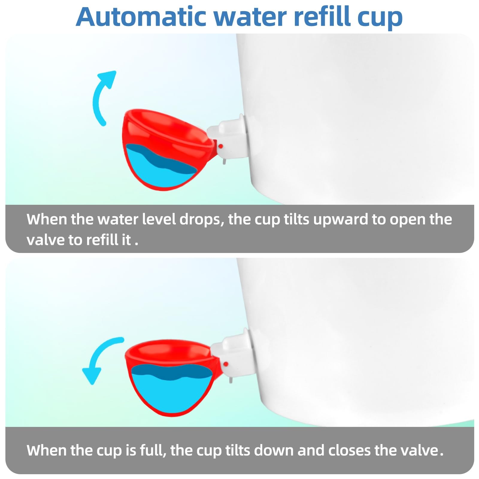 Automatic Chicken Waterer Cups,10 Pack Large Water Feeder, red
